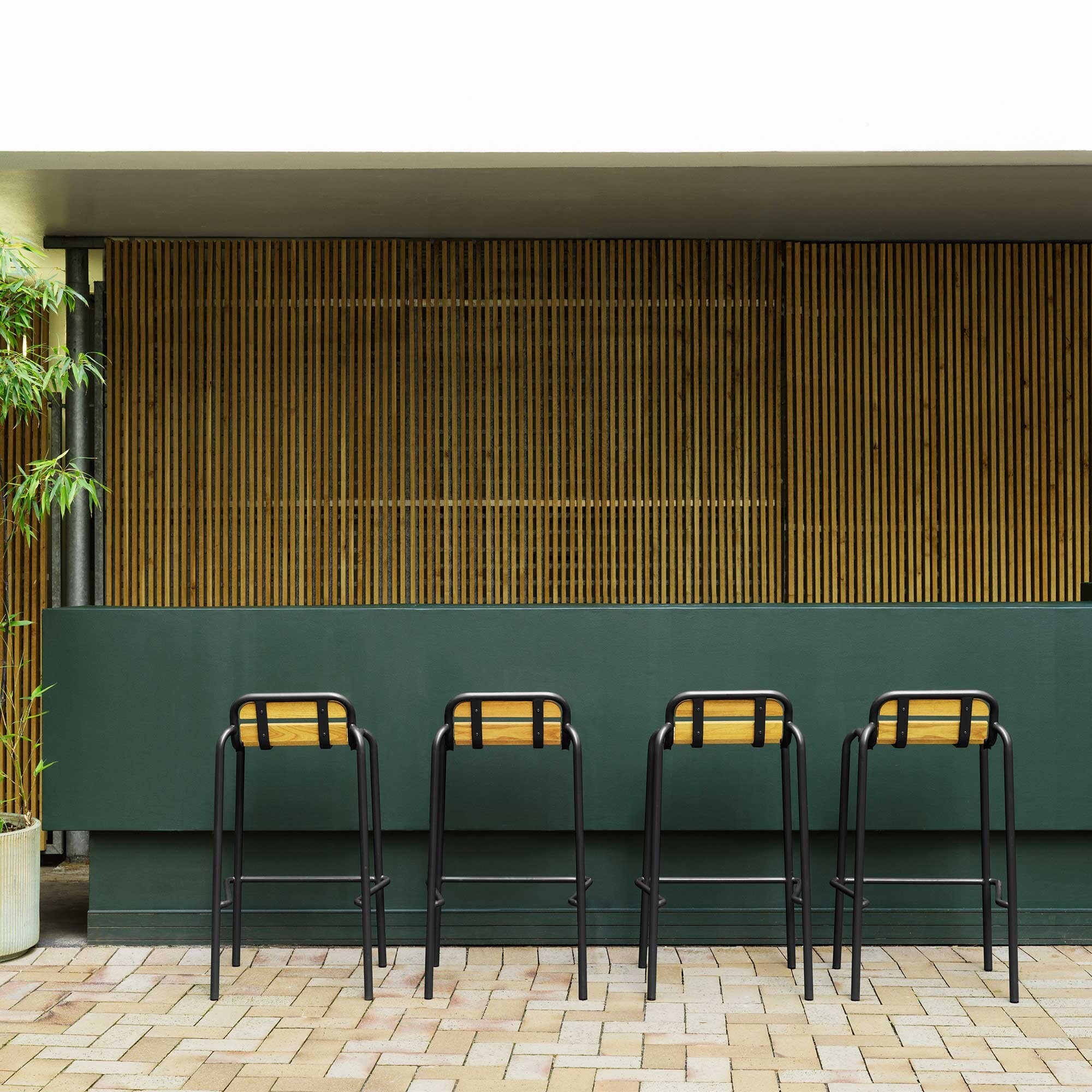 Vig Outdoor Bar Chair Wood 75cm