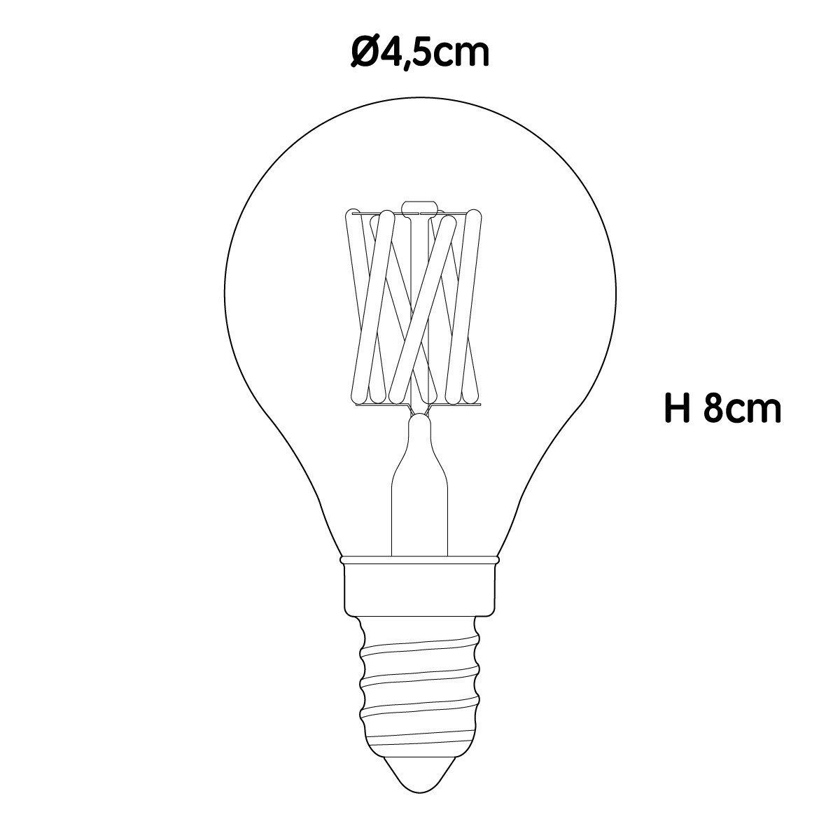 Pluto LED E14 BULB FILAMENT 360° 3W =>24W