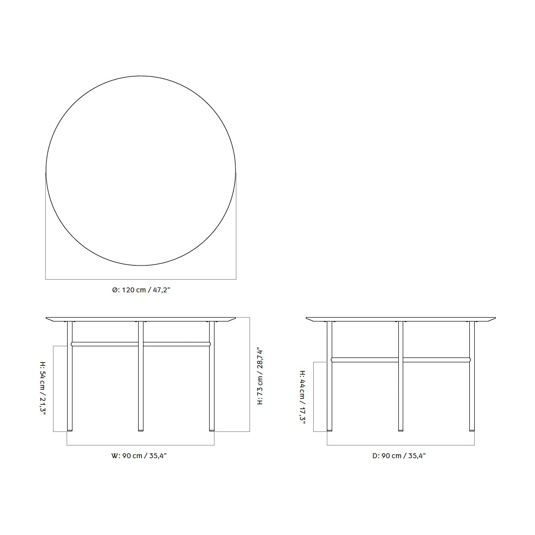 Snaregade Dining Table Ø 120cm
