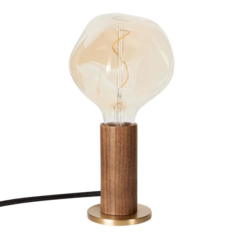 Walnut Knuckle Table Lamp With Voronoi I LED E27 2W => 10W