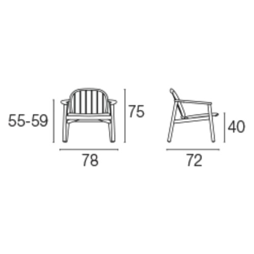 Twins Garden Lounge Chair Teak