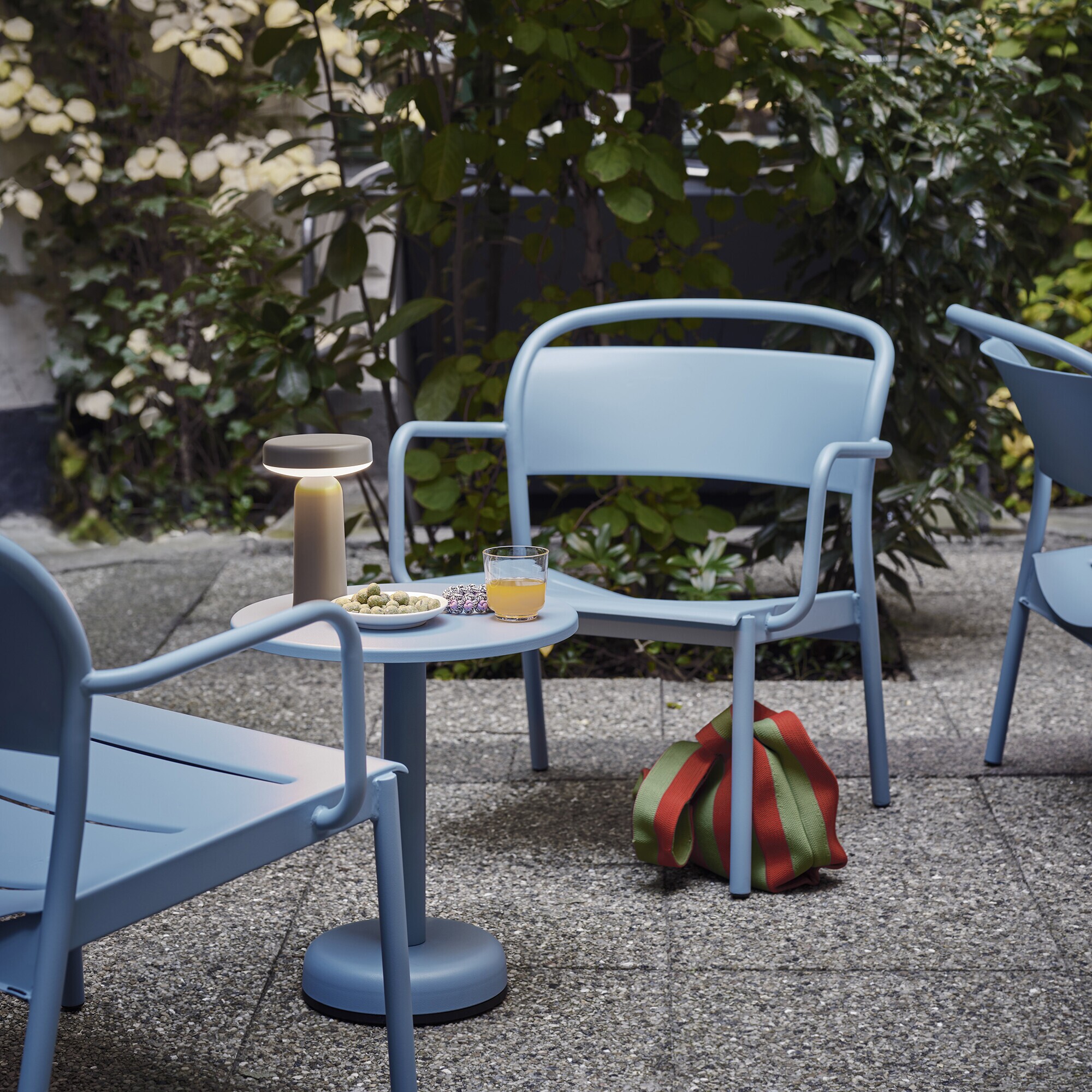 Linear Steel Garden Table H 42cm