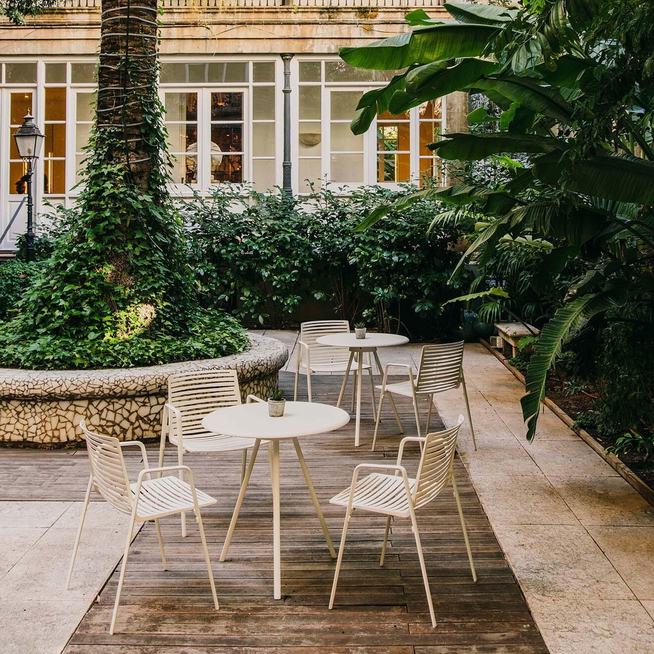 Zebra Garden Side Table