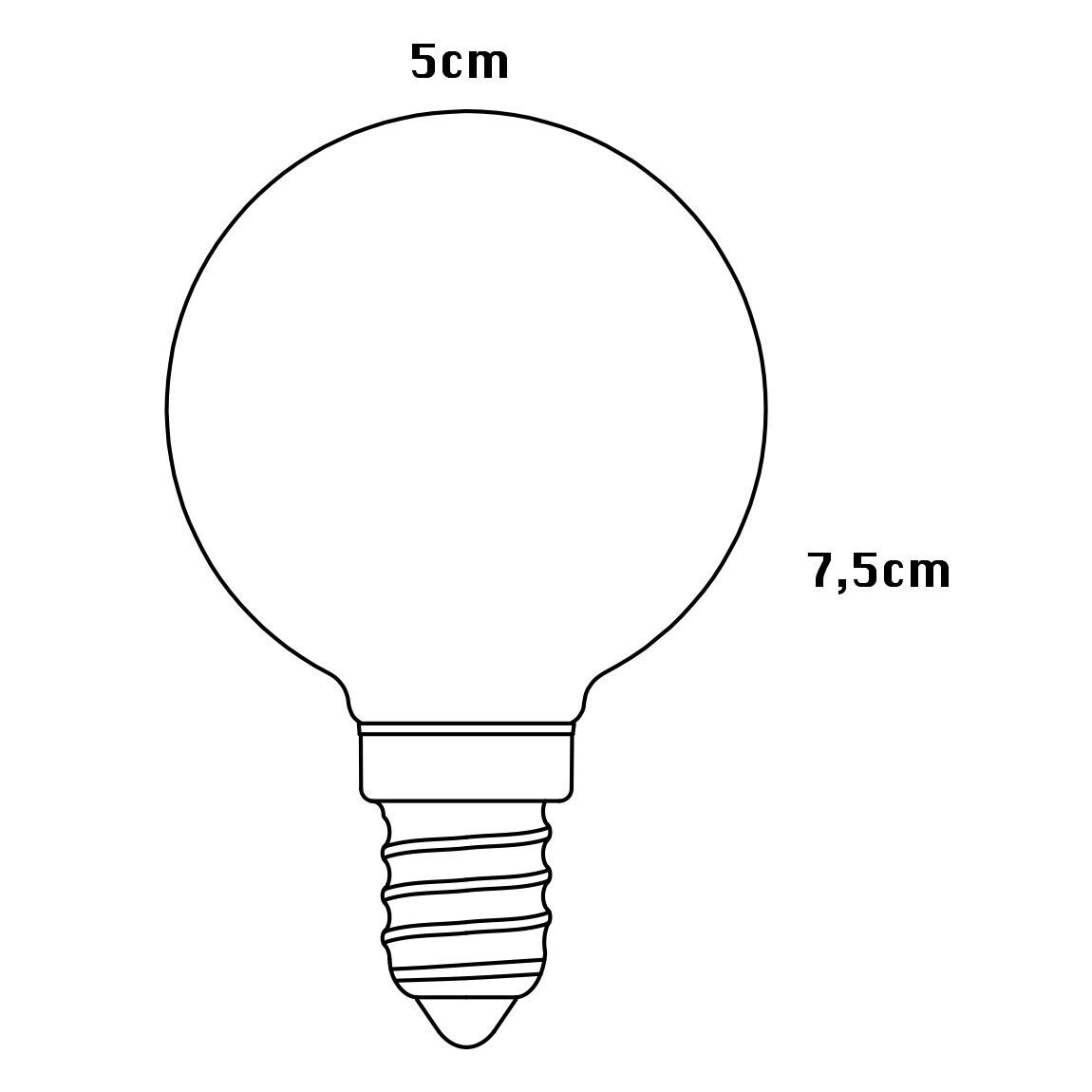 Sphere I LED E14 GLOBE 360°  4.6W => 25W Dim To Warm