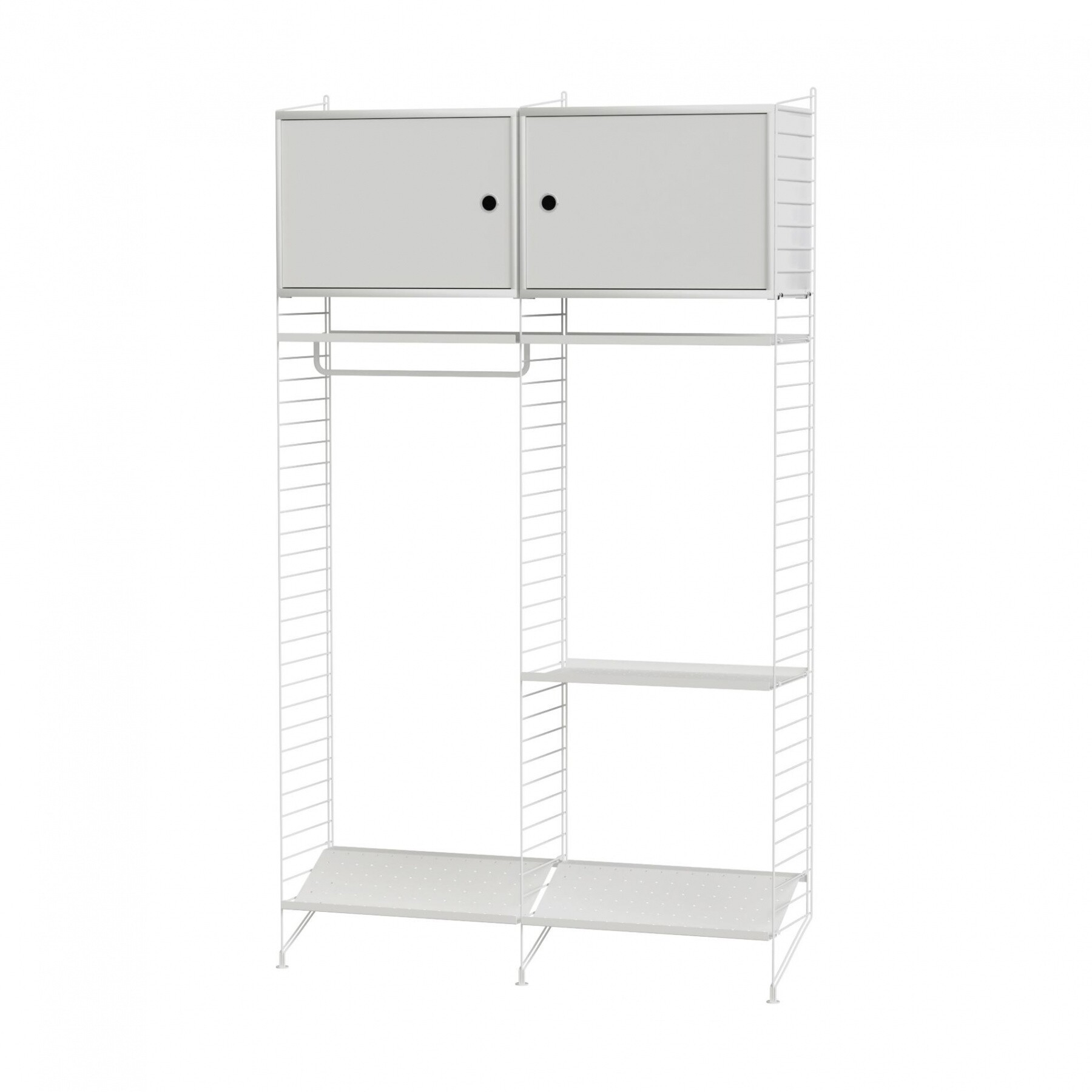Wardrobe With 2 Cabinets 120x200x30cm