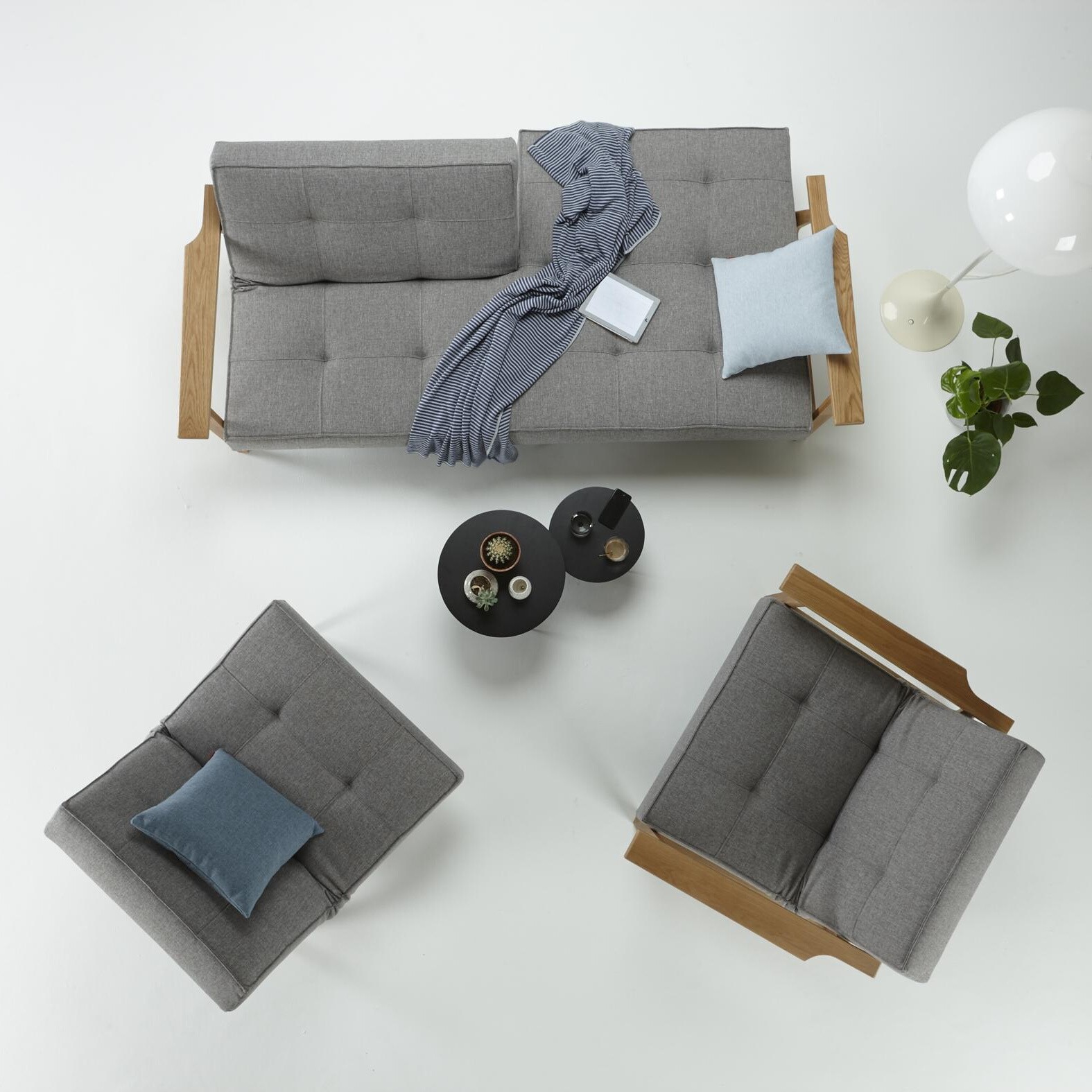 Splitback Frej Sofa Bed Oak 232x99cm