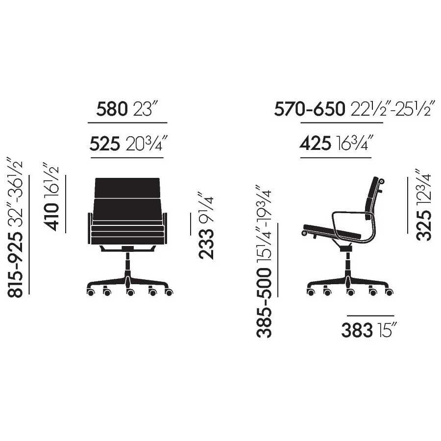 Soft Pad Chair EA 217 Chromed Base