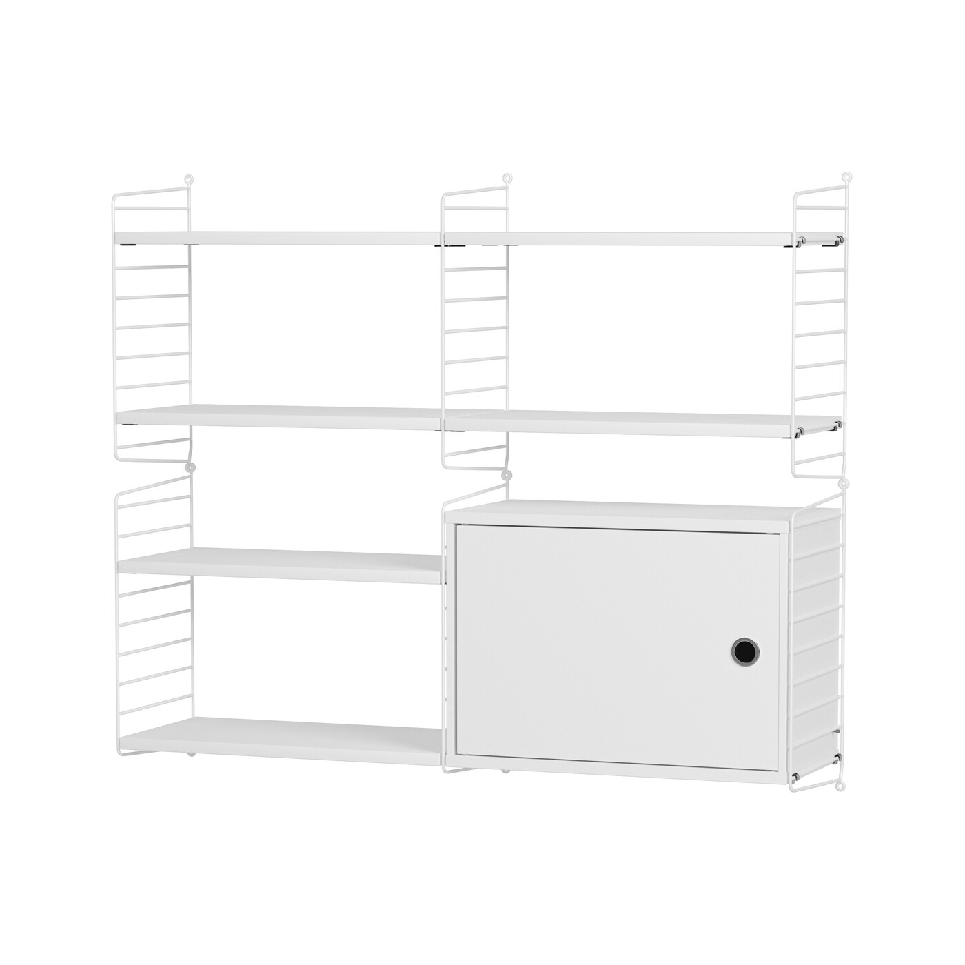 Wall Shelf with Cabinet 116x100x30cm