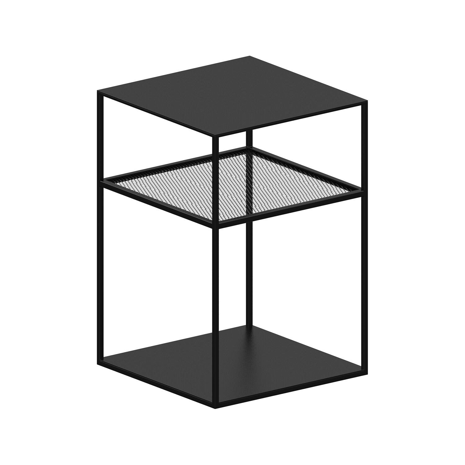 Slim Irony Triplet Side Table 31x31cm with Metal Mesh