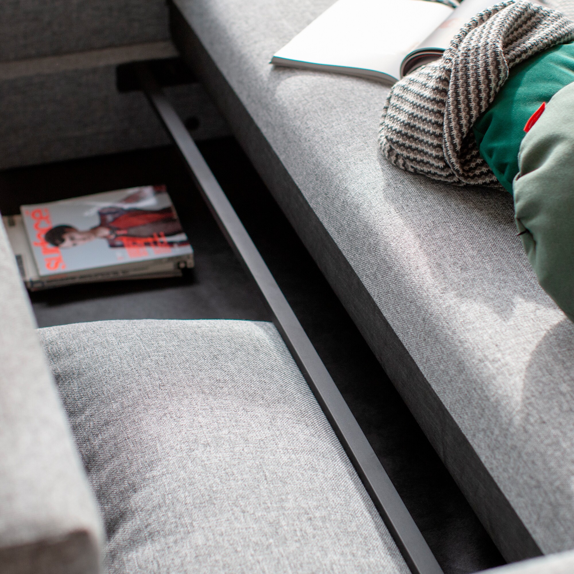 Tripi Sofa Bed with Armrests 227x108cm