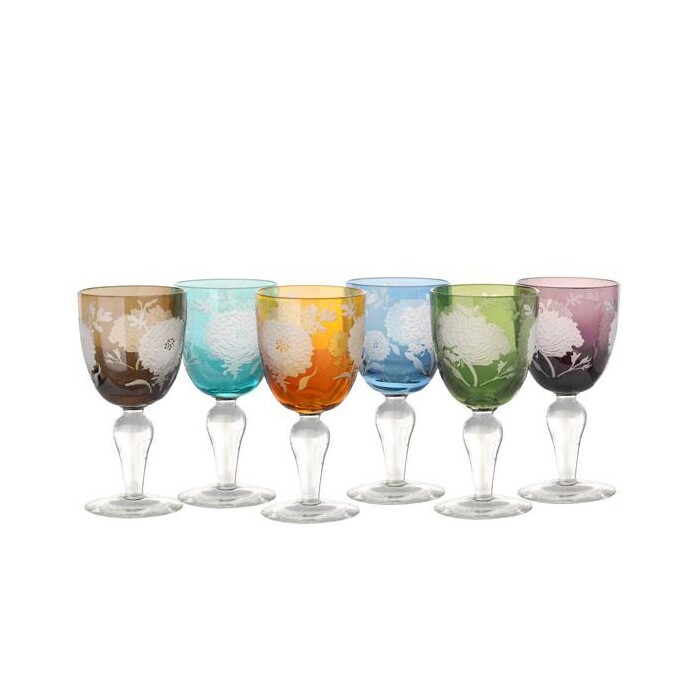 Peony Wine Glass Set of 6