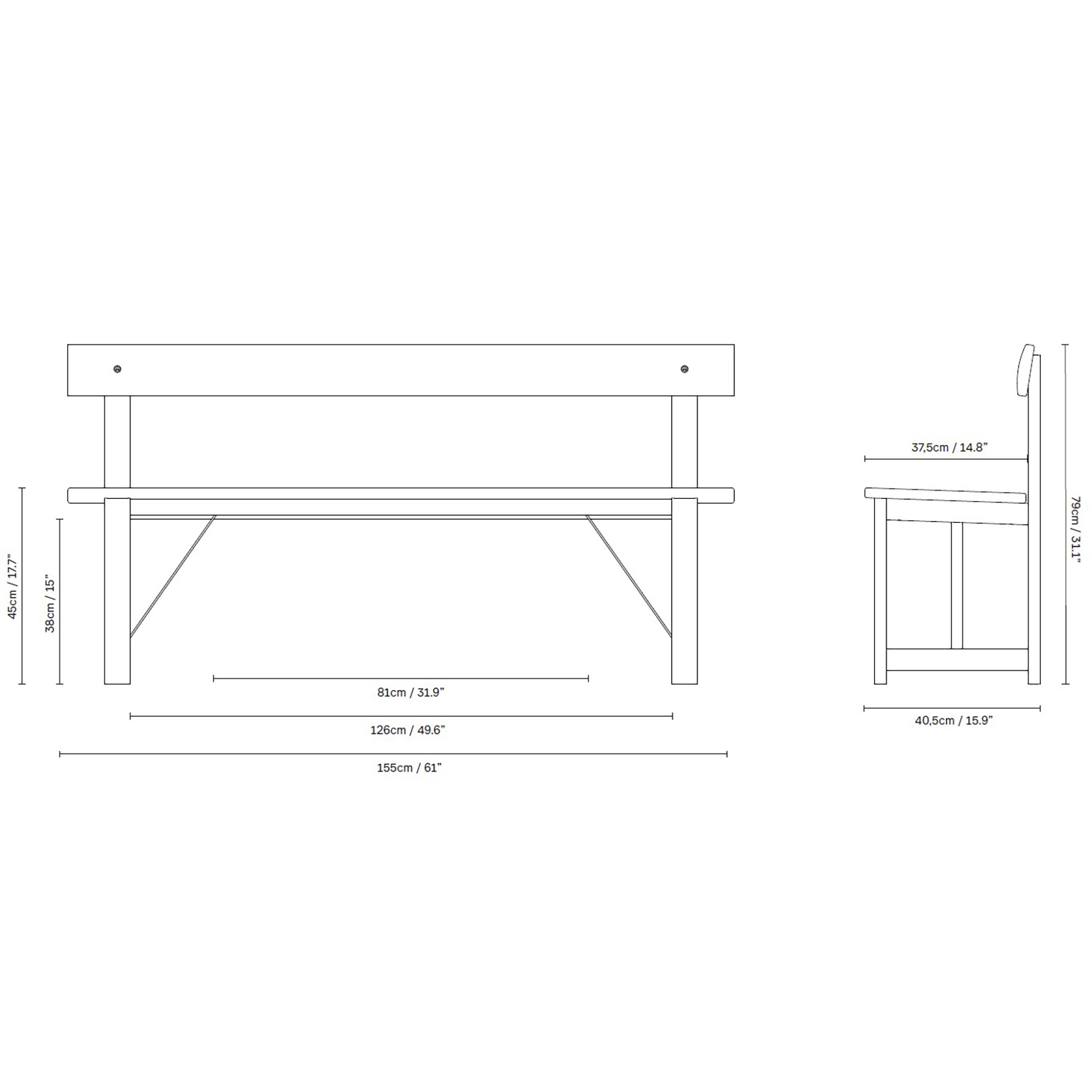 Position Bench 3-Seater