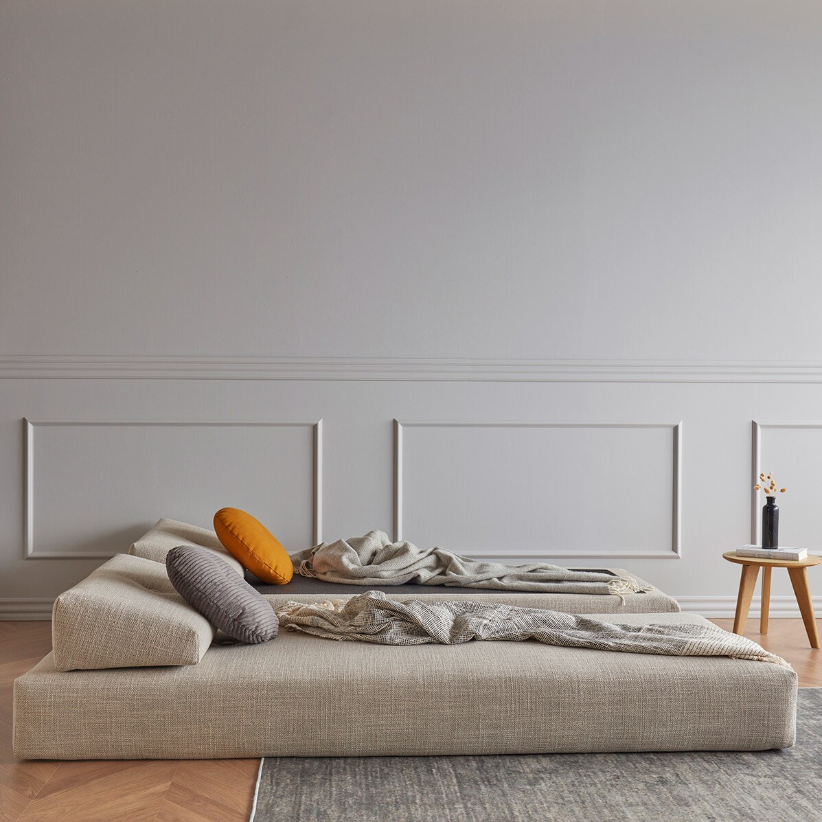 Sigmund Sofa Bed Oak 200x84cm