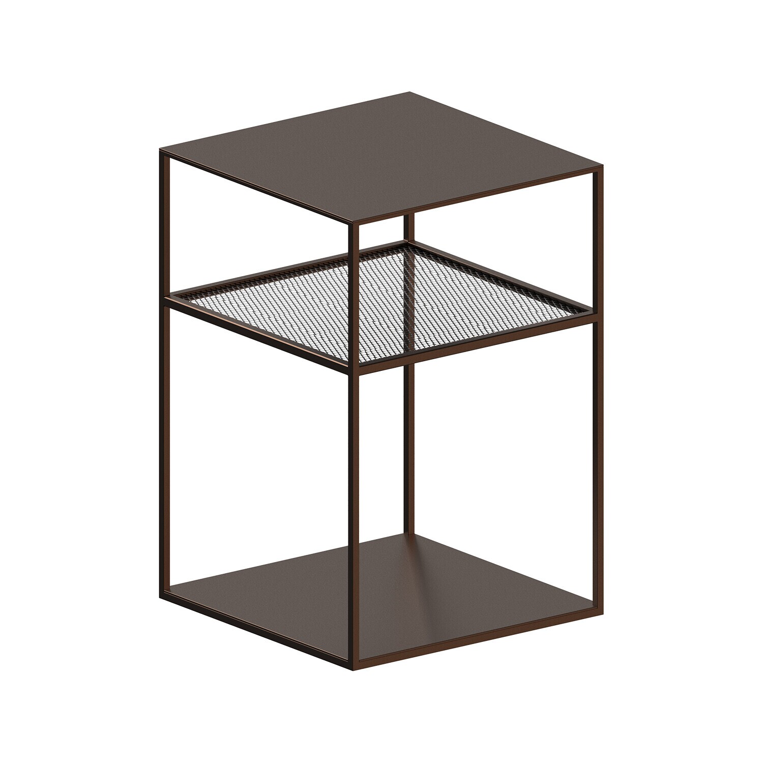 Slim Irony Triplet Side Table 31x31cm with Metal Mesh