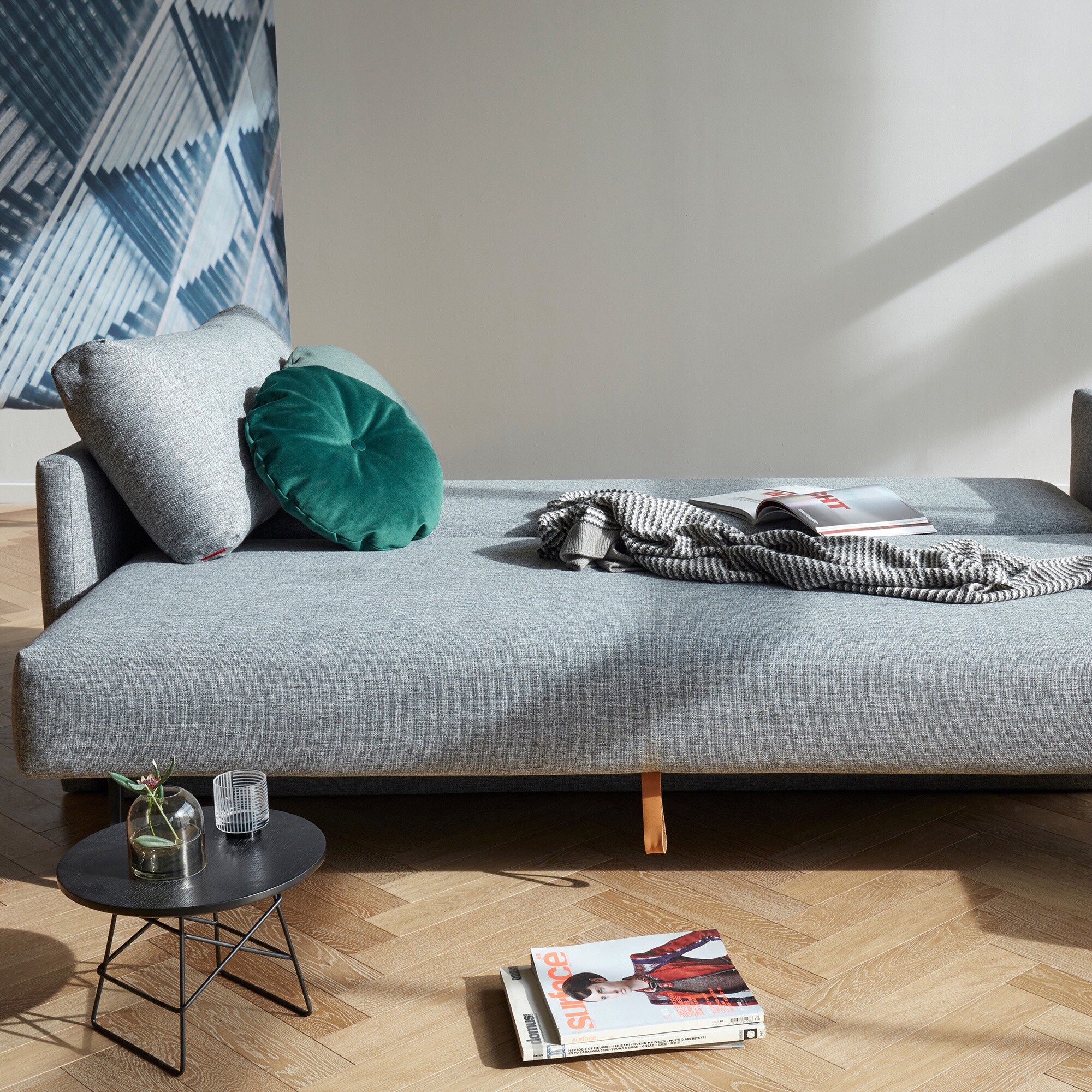 Tripi Sofa Bed with Armrests 227x108cm