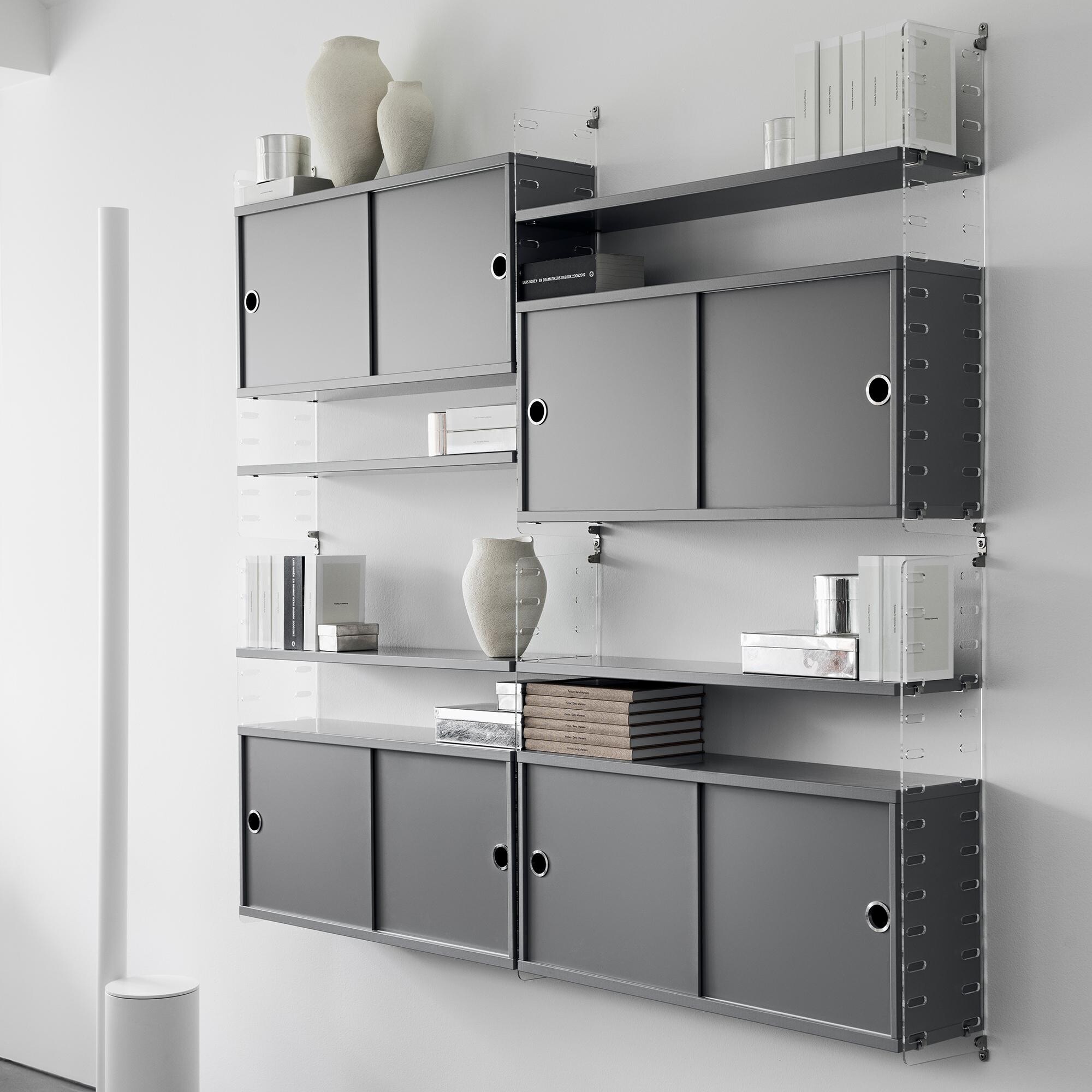 String System Cabinet with Doors Depth 20cm