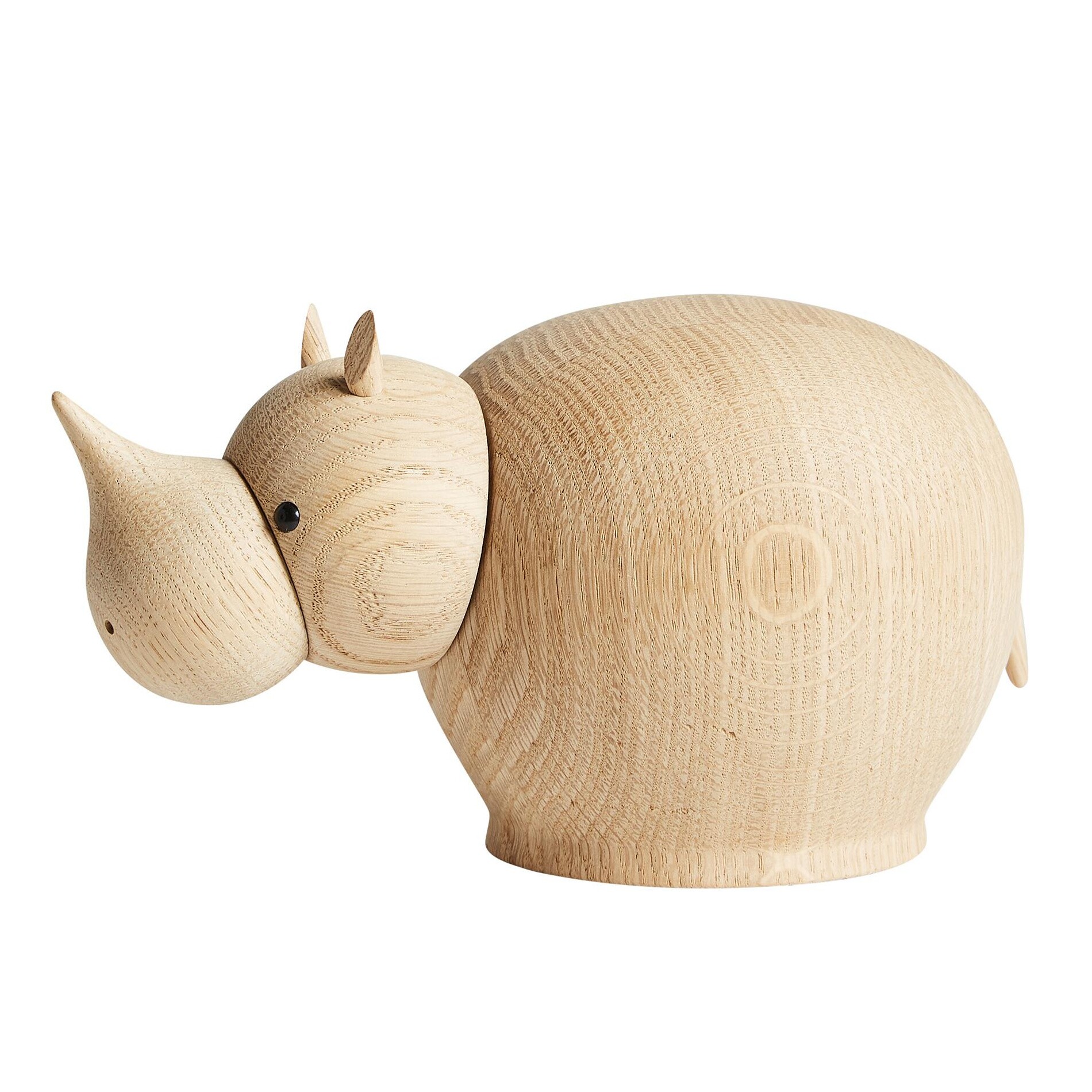 Rina Rhinoceros Wood Figure