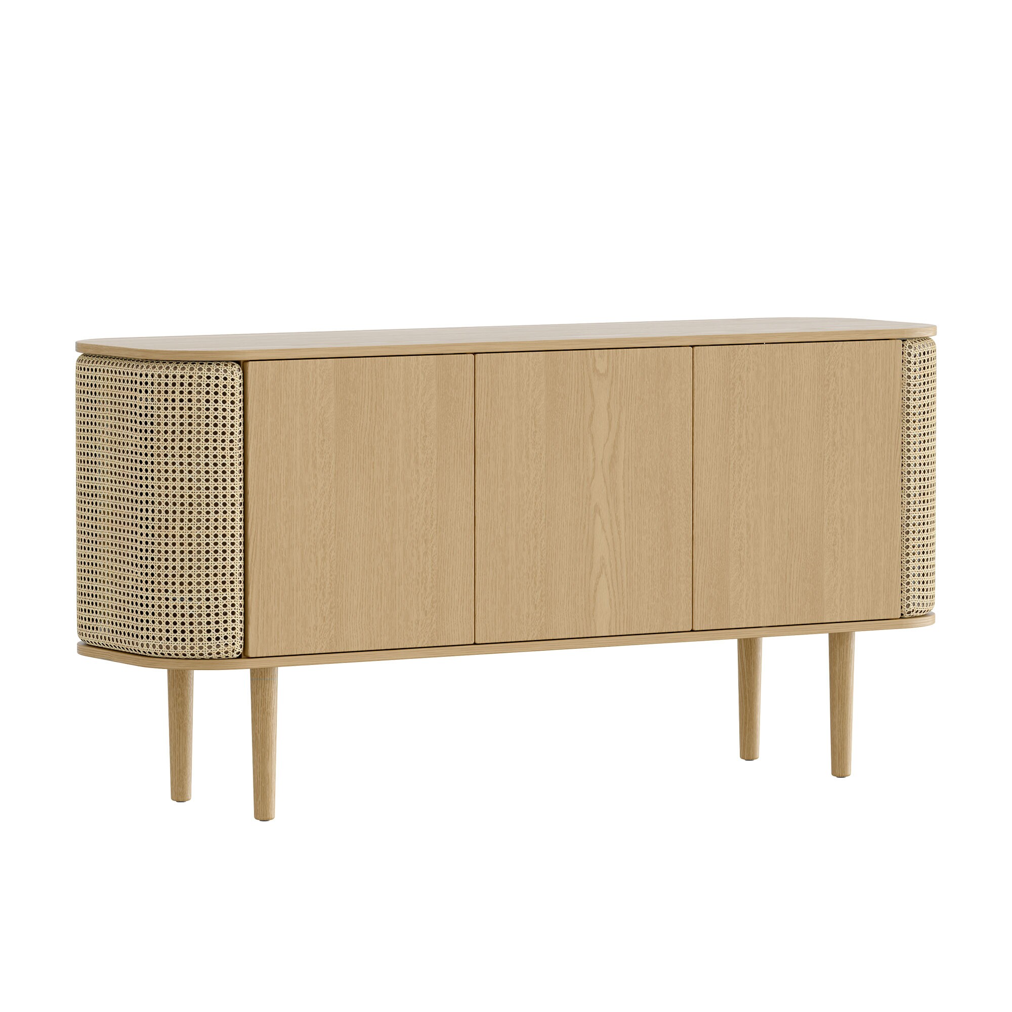 Treasures Sideboard with 3 Doors Viennese Wickerwork