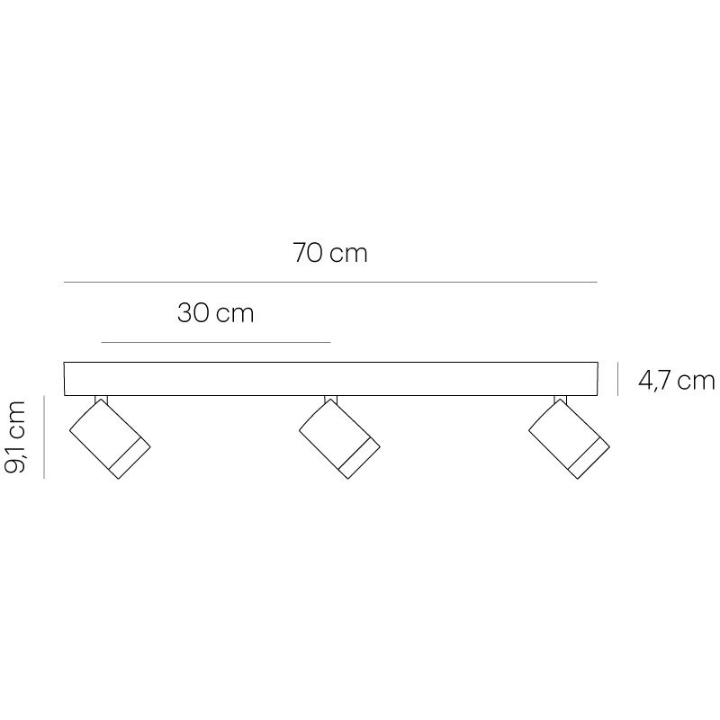 Set Spot Trace Trio LED Ceiling Lamp