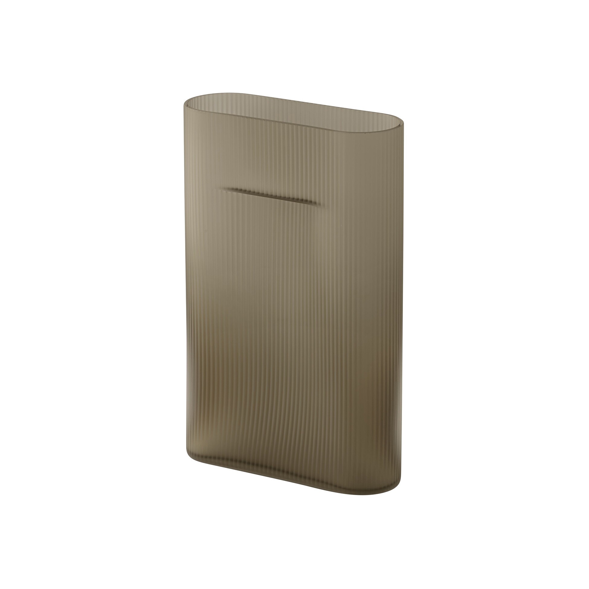 Ridge Vase Glass H 35cm