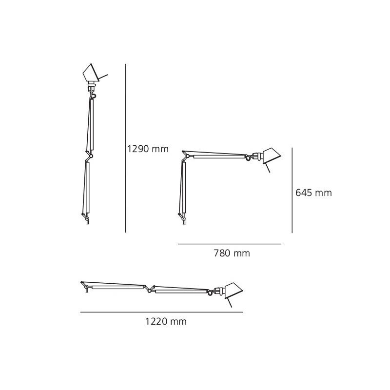 Tolomeo Tavolo Pure Integralis LED Desk Lamp With Screw Fixing