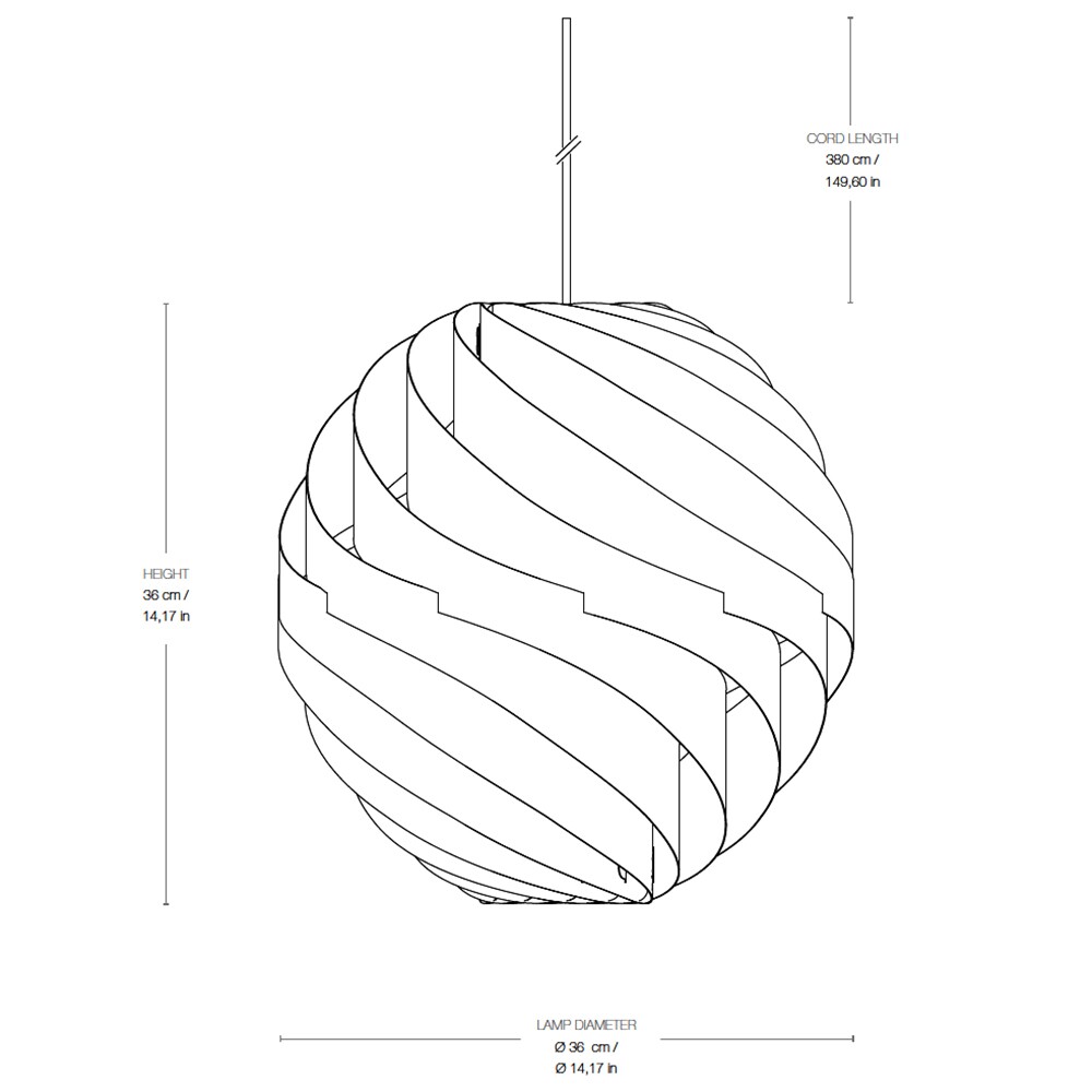 Turbo Suspension Lamp Ø36cm