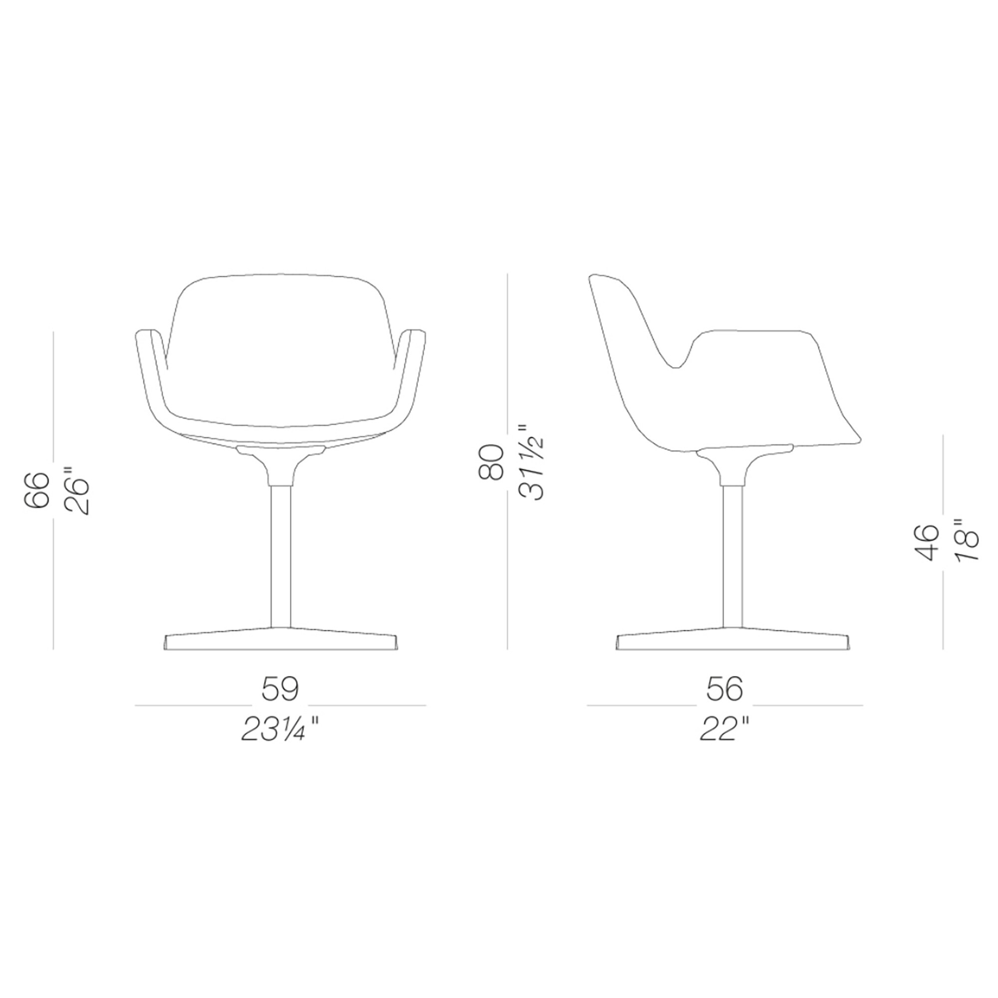 Pass S131 Swivel Chair with Armrest
