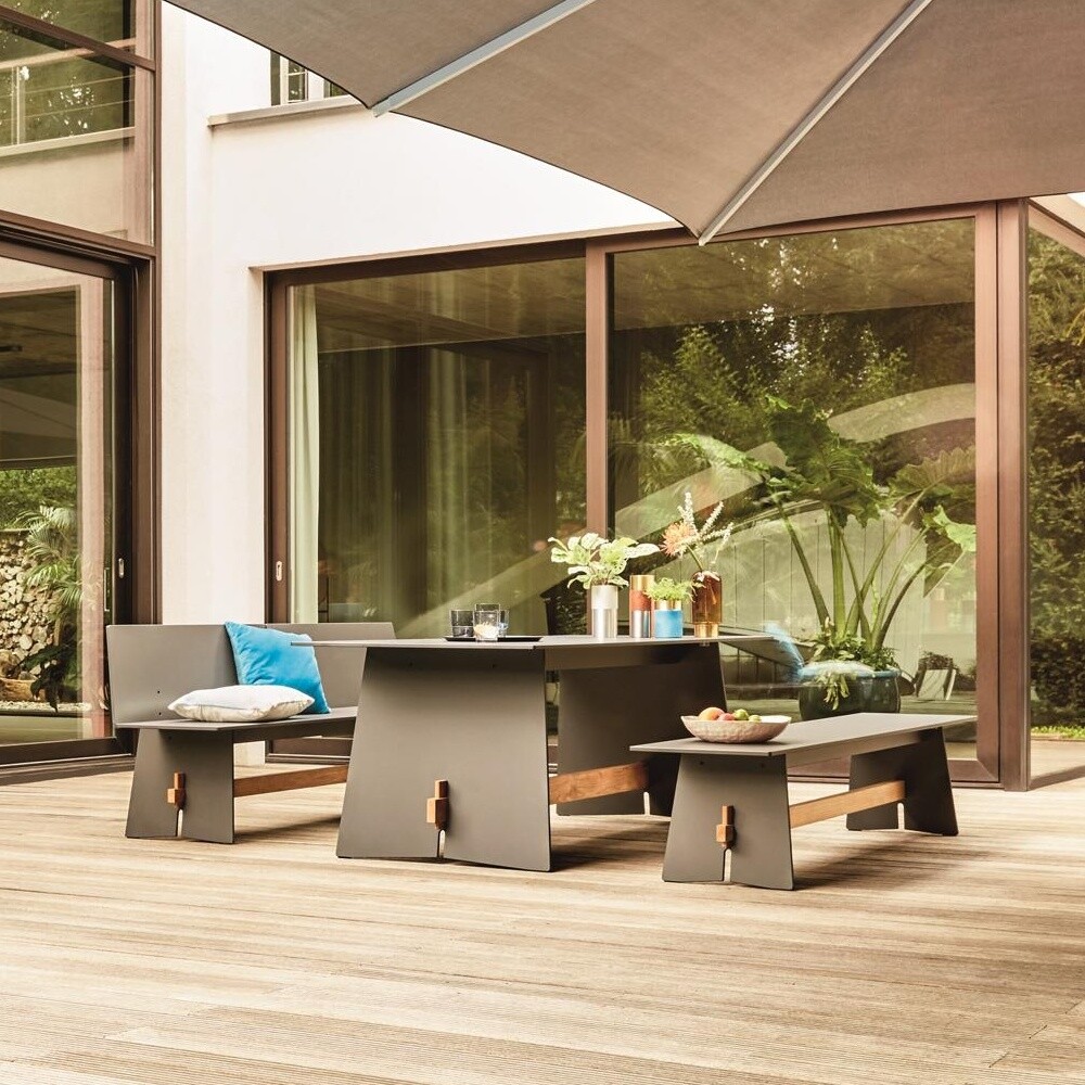 Tension Outdoor Bench With Backrest