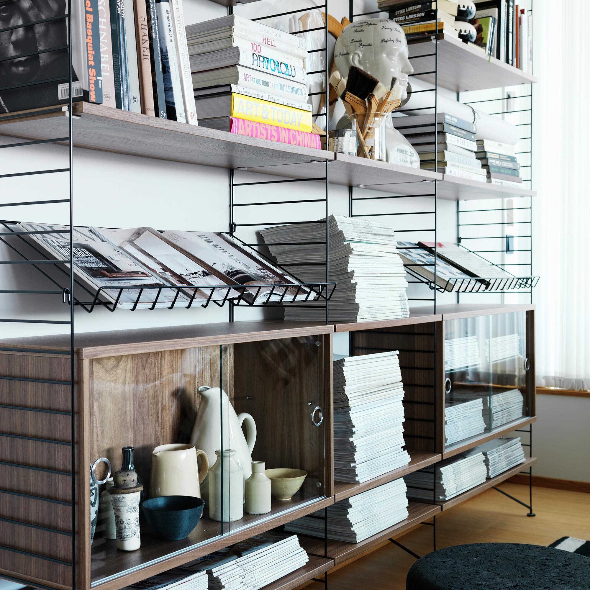 String System Magazine Rack 78x30cm Steel