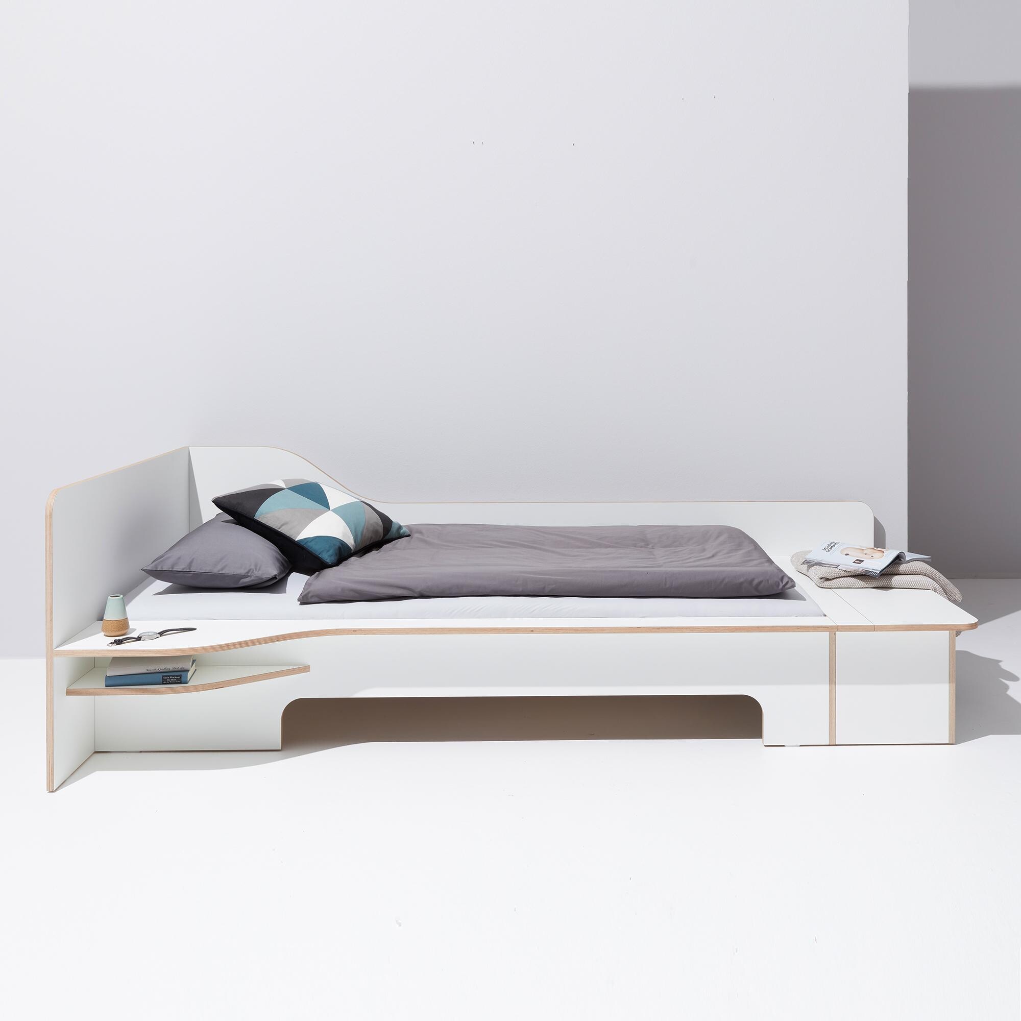 Plane Single Bed With Storage Box Left 90x200cm