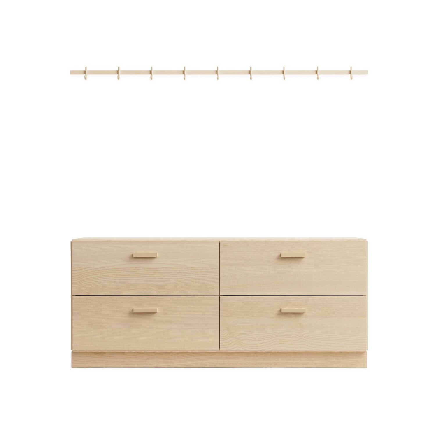 Relief Chest of Drawers Low with Plinth 123x46.6cm