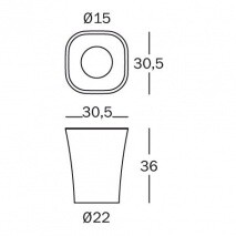 Trash Wastebasket  Ø 22cm