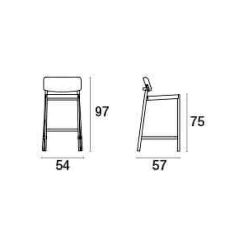 Shine Outdoor Bar Stool 75cm Teak