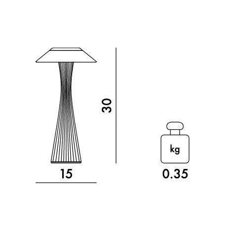 Space LED Outdoor Table Lamp With Battery