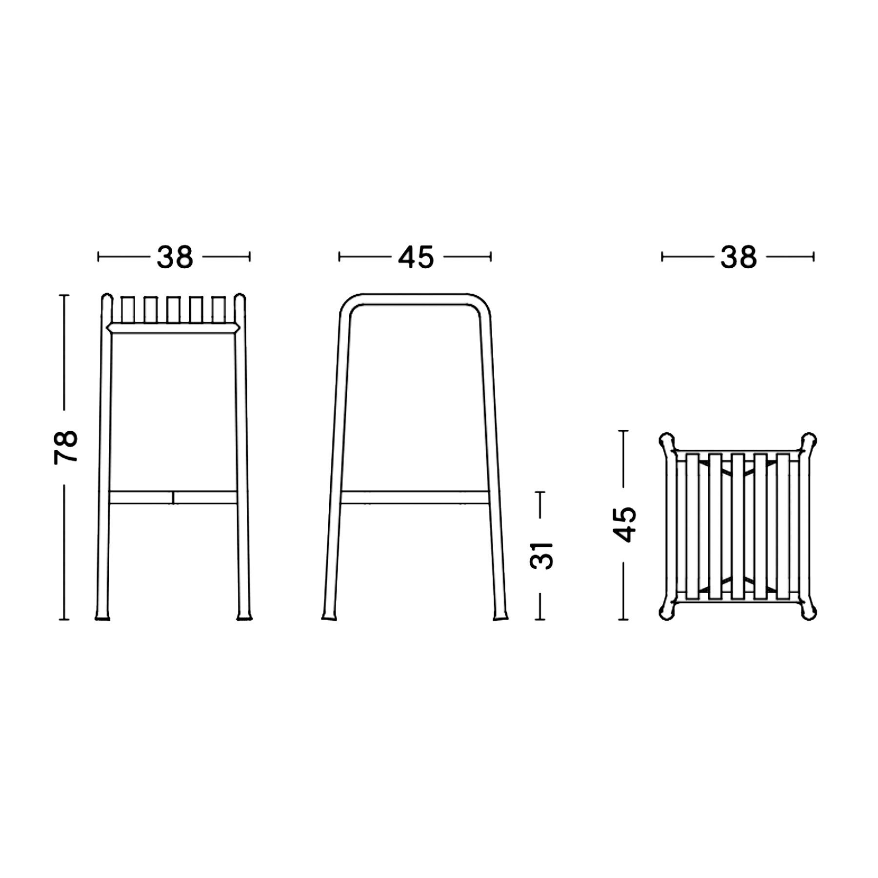 Palissade Bar Stool 78cm