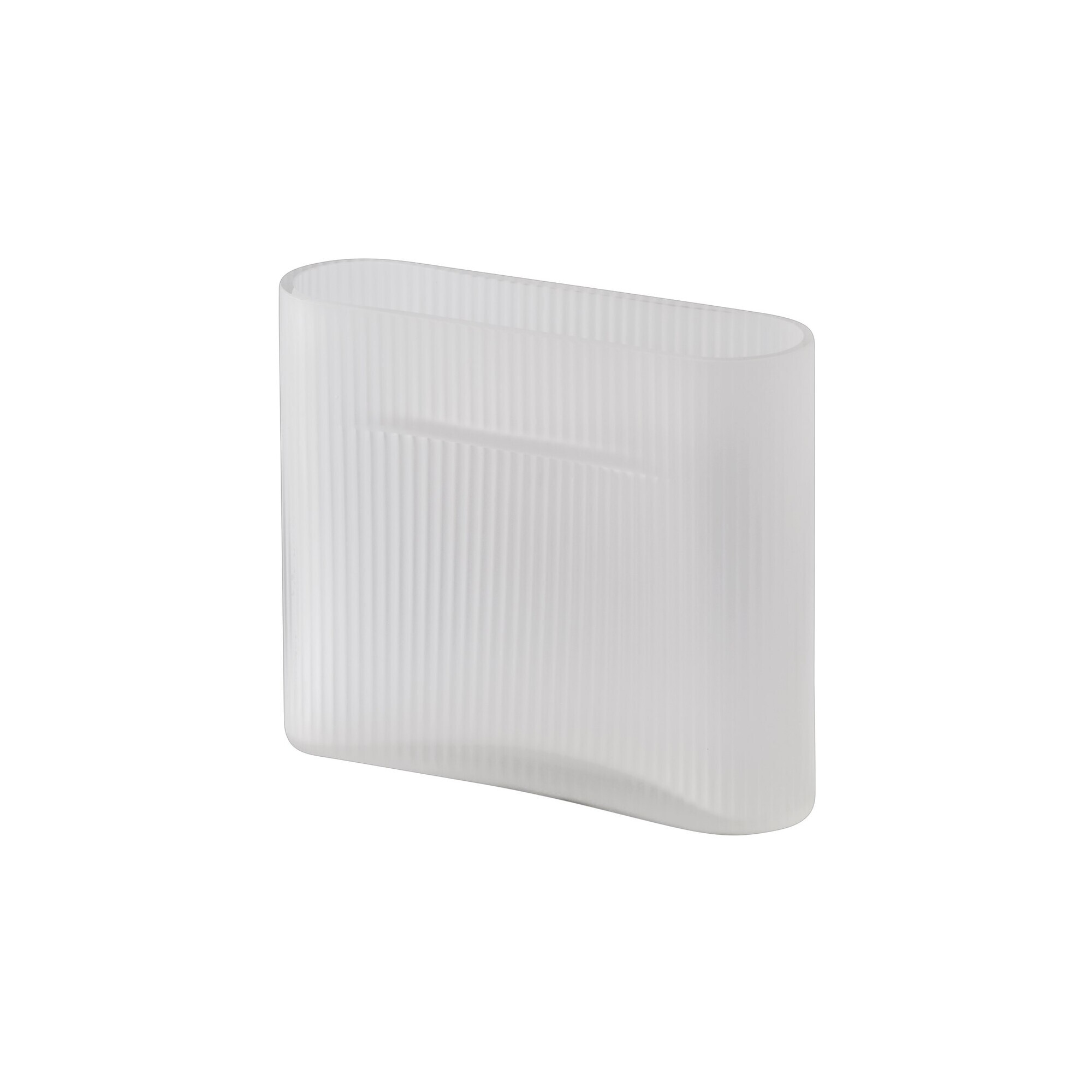 Ridge Vase Glass H 16.5cm