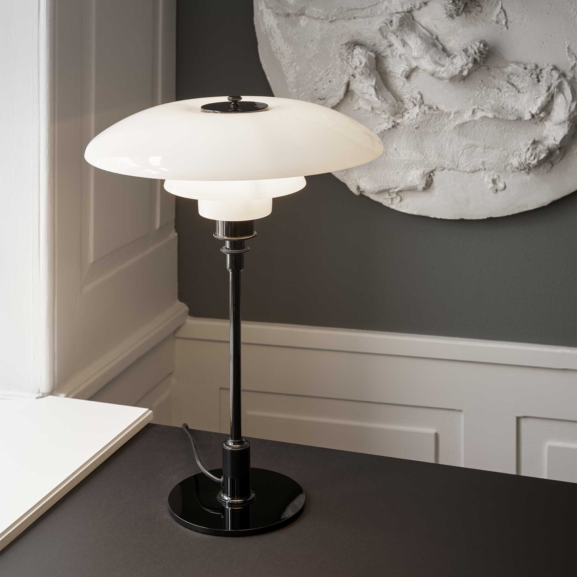PH 3 1/2 - 2 1/2 Glass Table Lamp