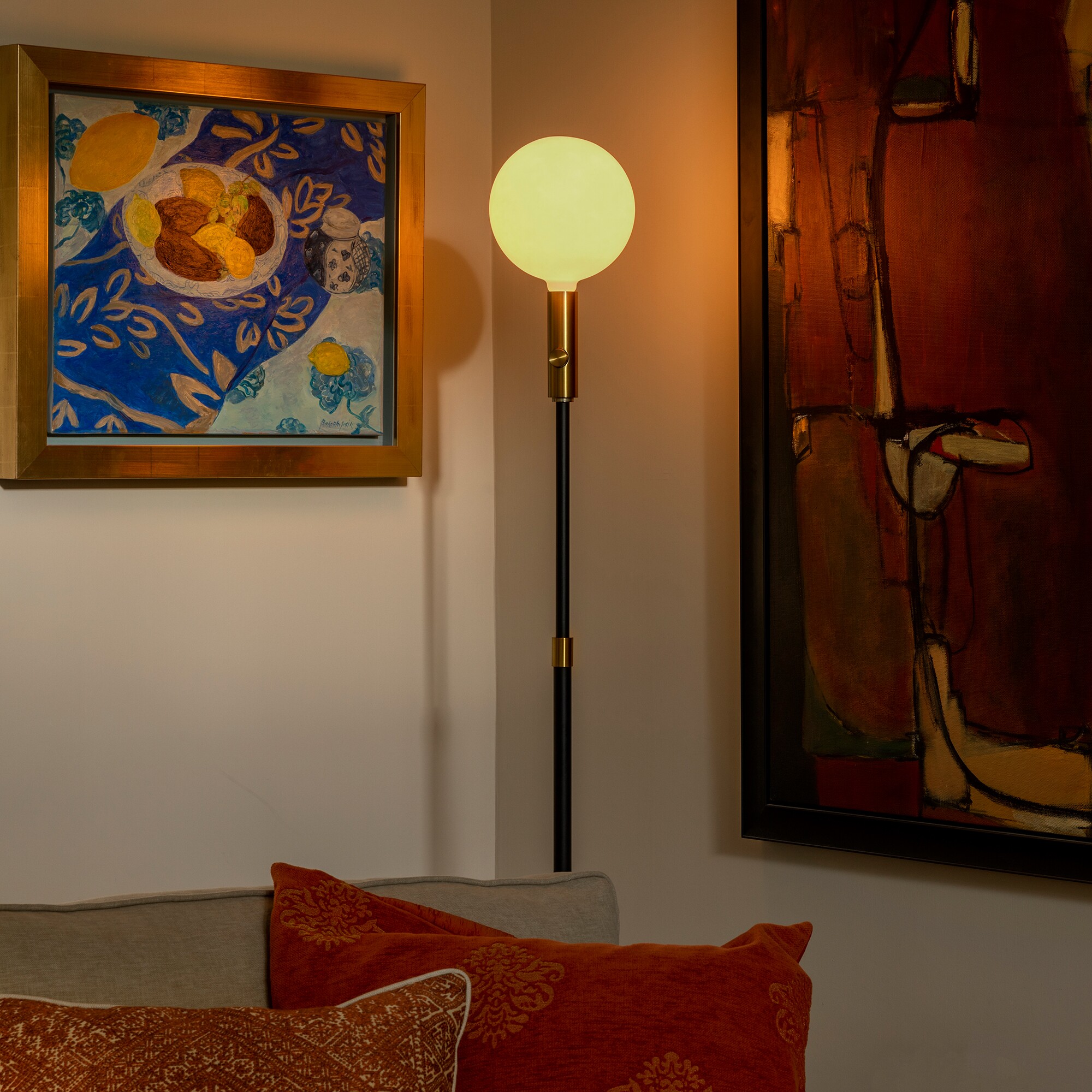 Poise Floor Lamp + Sphere V LED E27 Dim To Warm