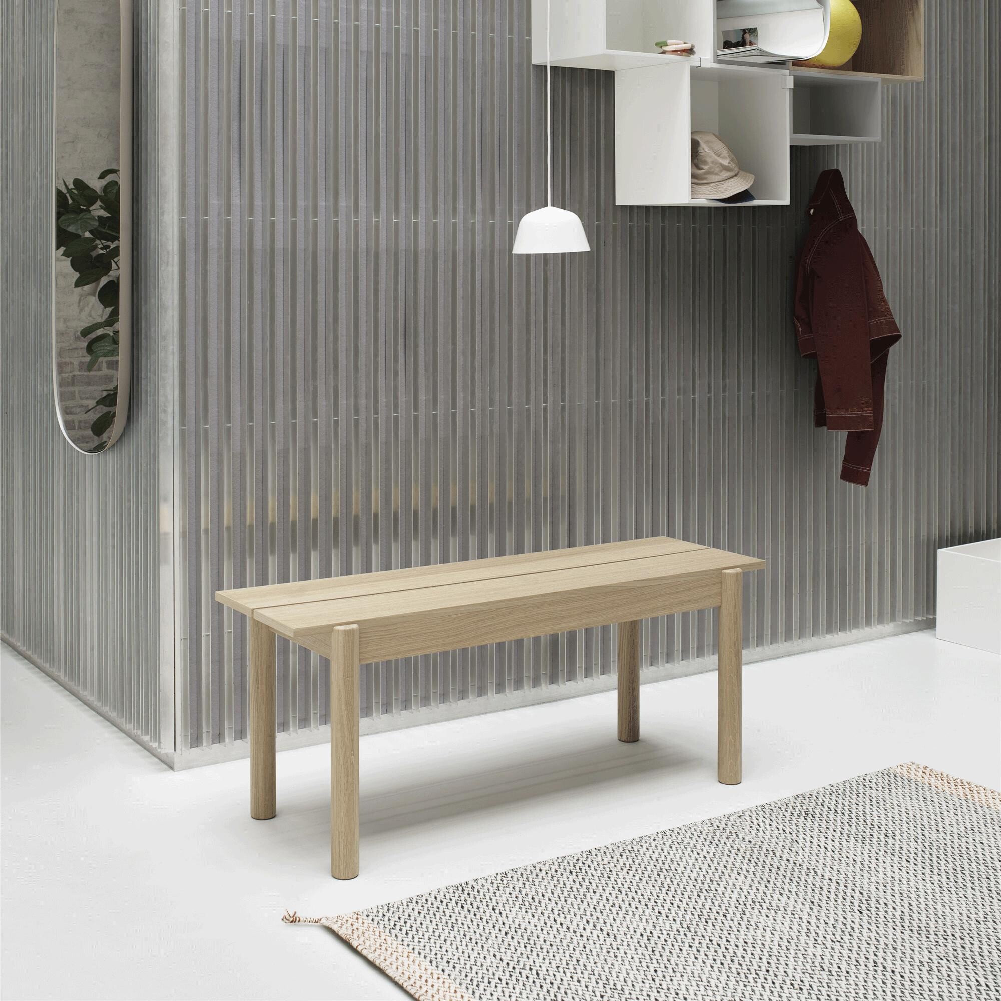 Linear Wood Bench 110x34cm