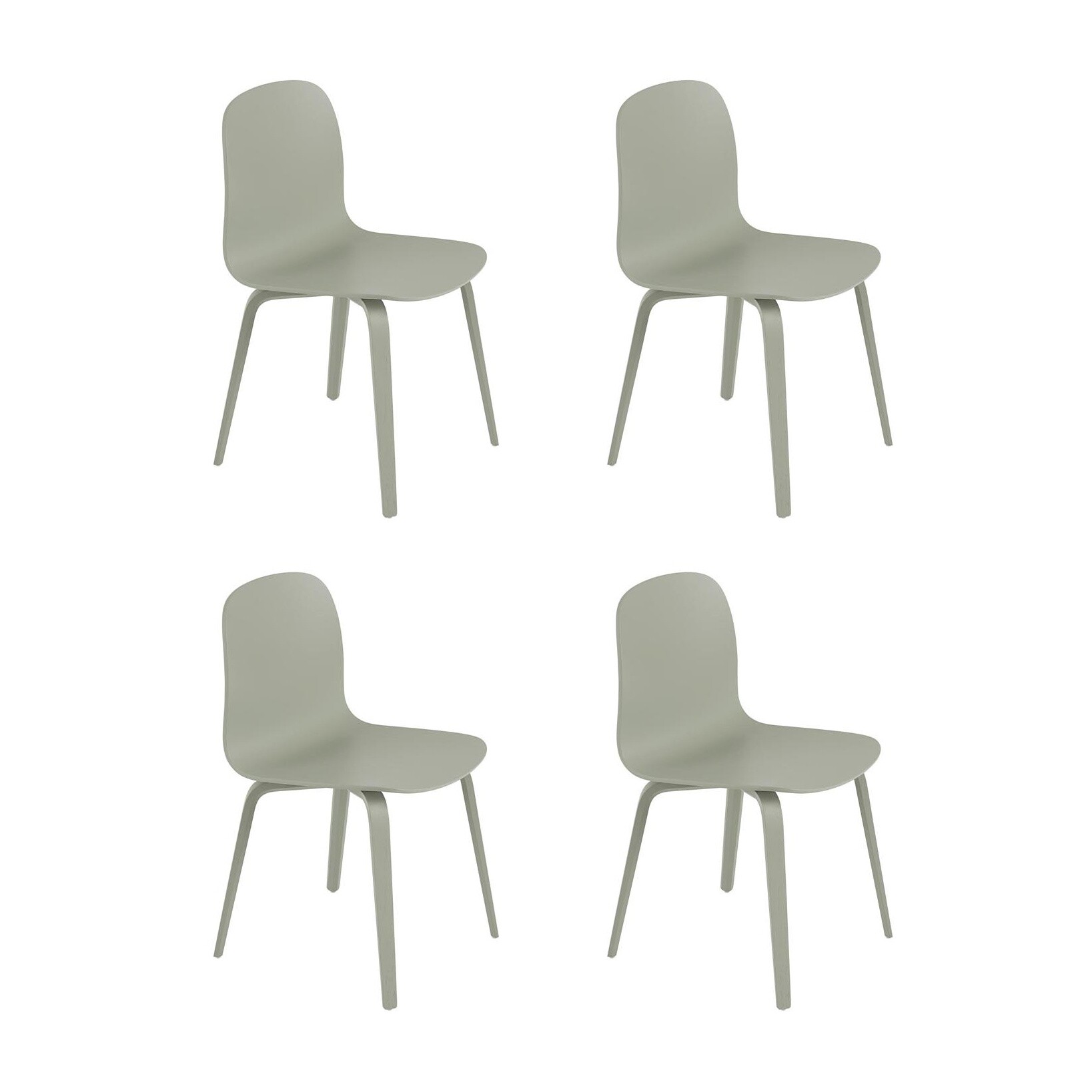 Visu Chair With Wood Frame Set Of 4