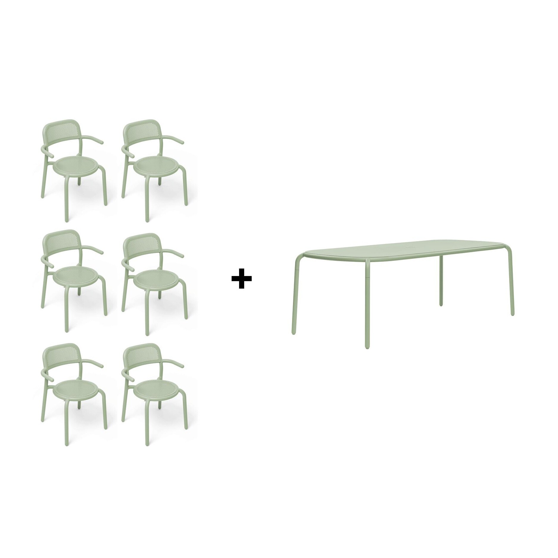 Toní Garden Table + Garden Armchair