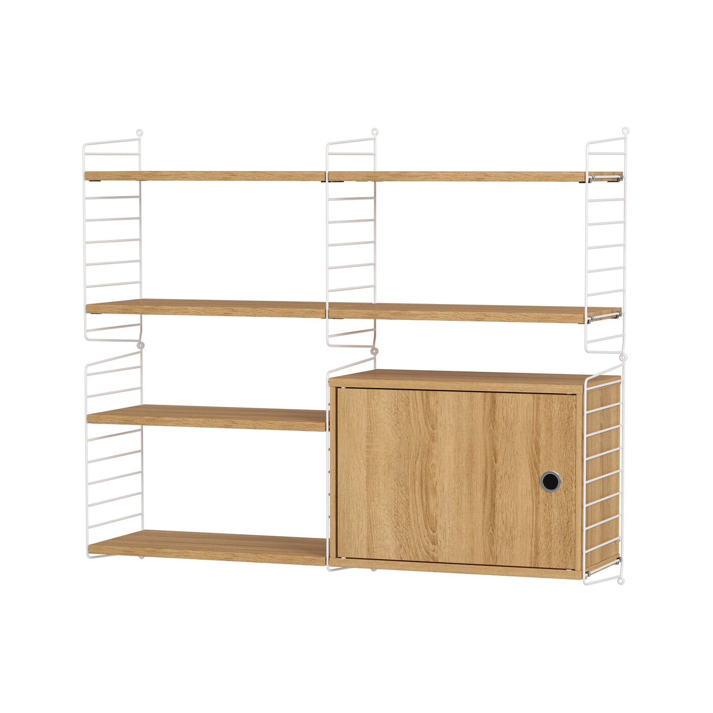Wall Shelf with Cabinet 116x100x30cm