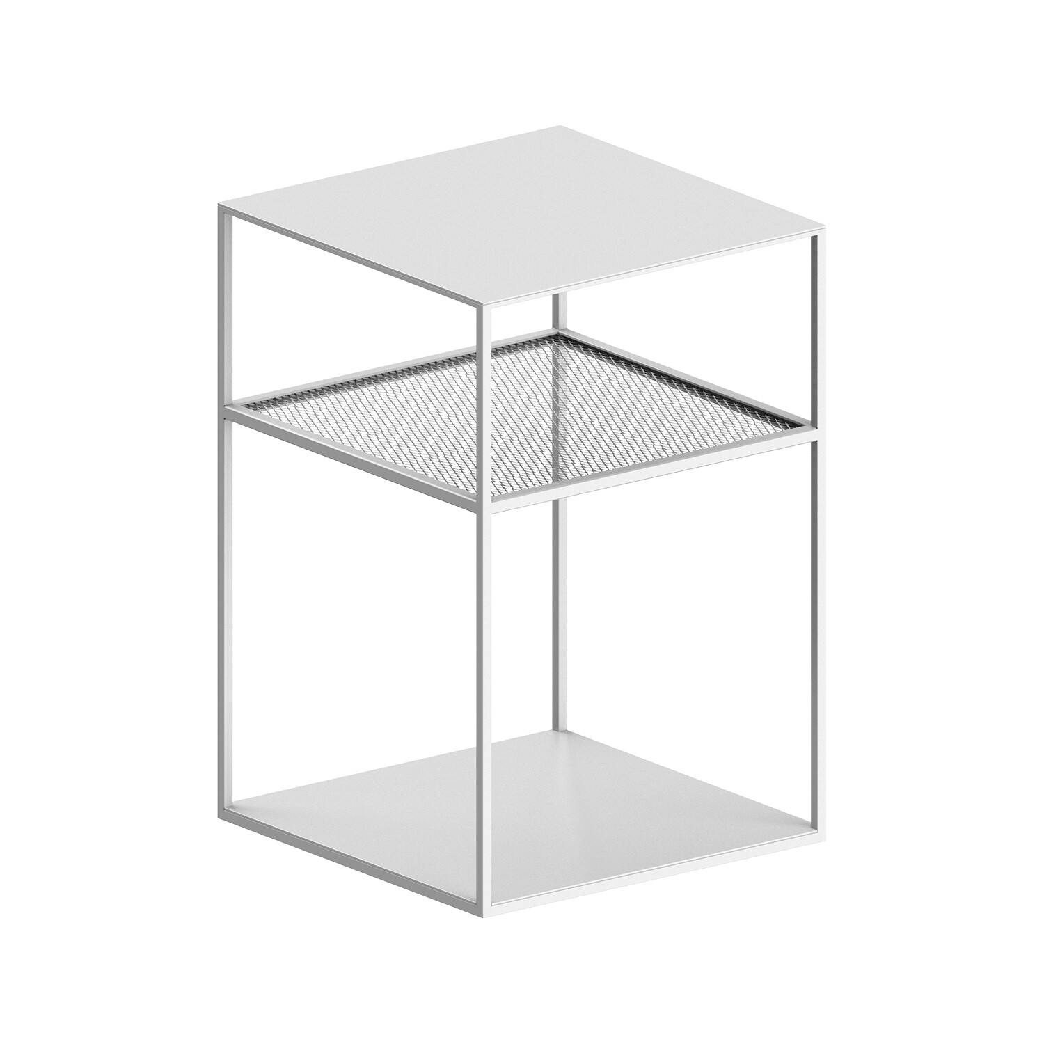 Slim Irony Triplet Side Table 31x31cm with Metal Mesh