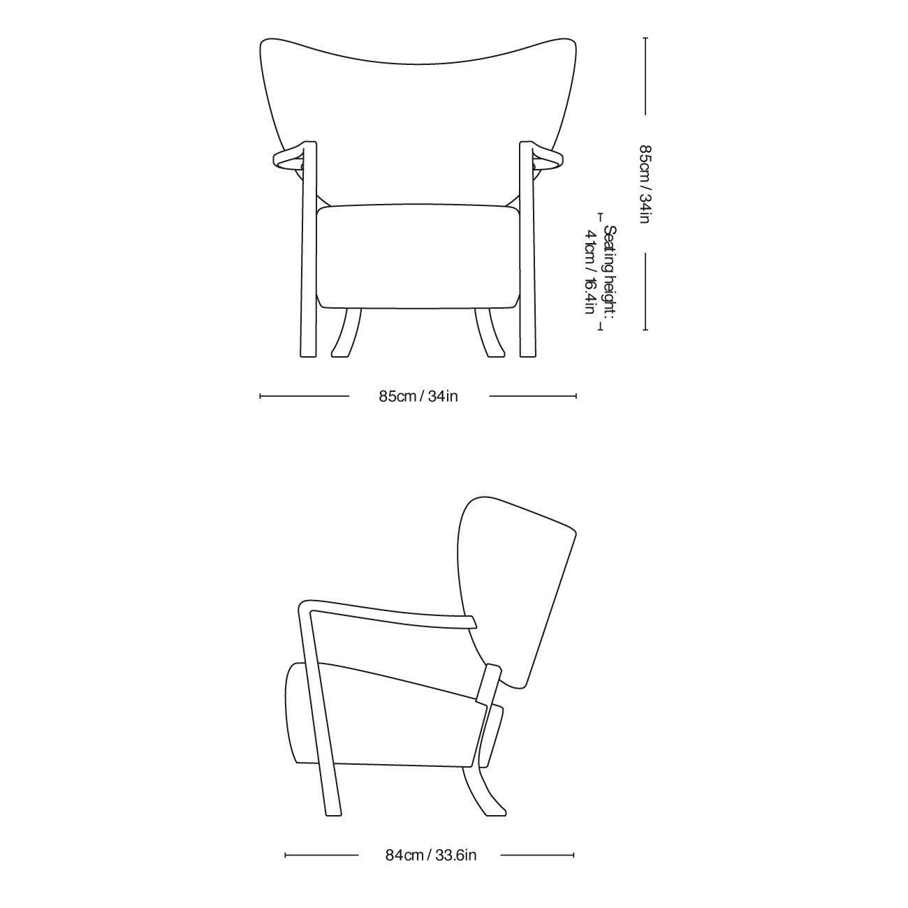 Wulff ATD2 Lounge Chair Frame Oak