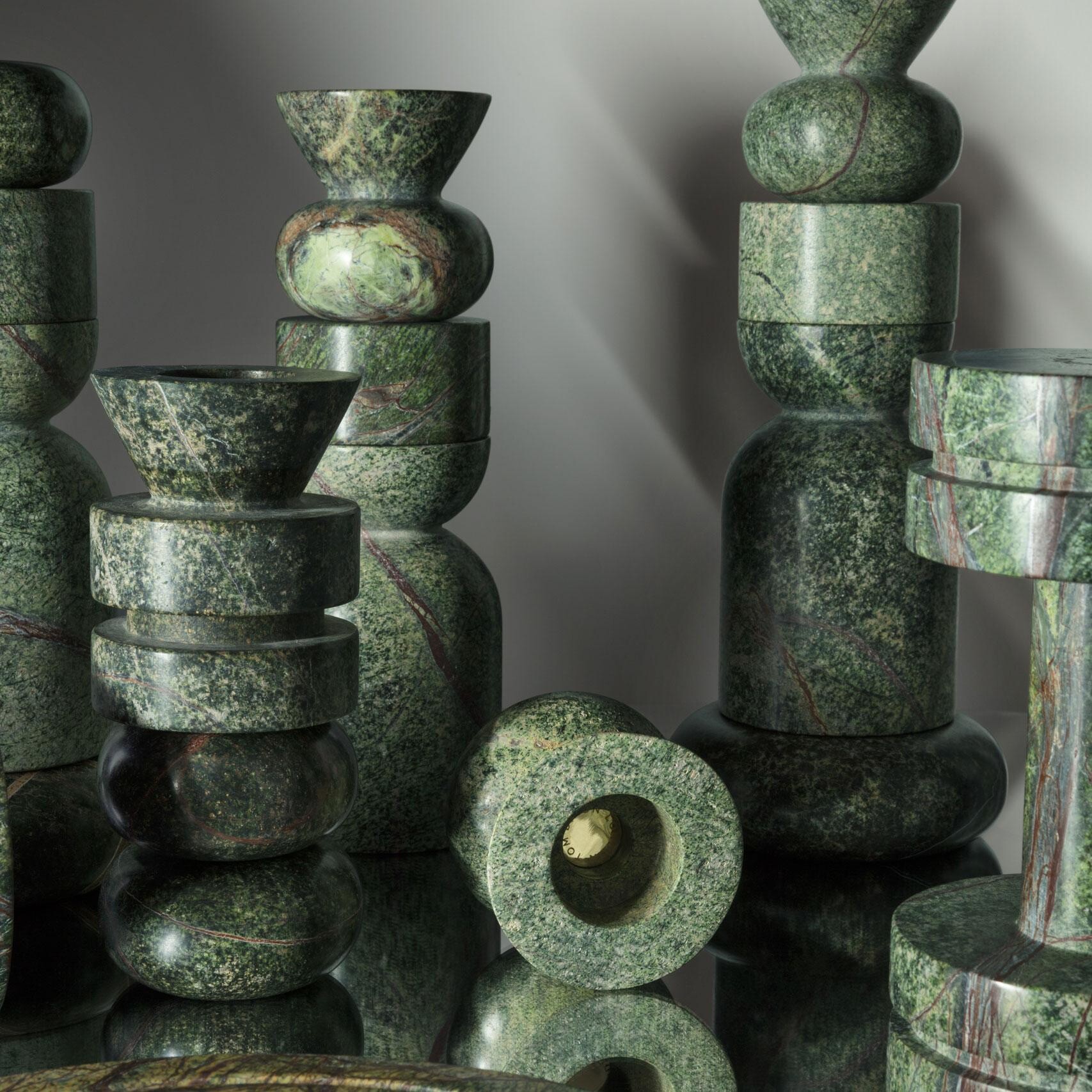 Rock Candle Holder L Set of 5