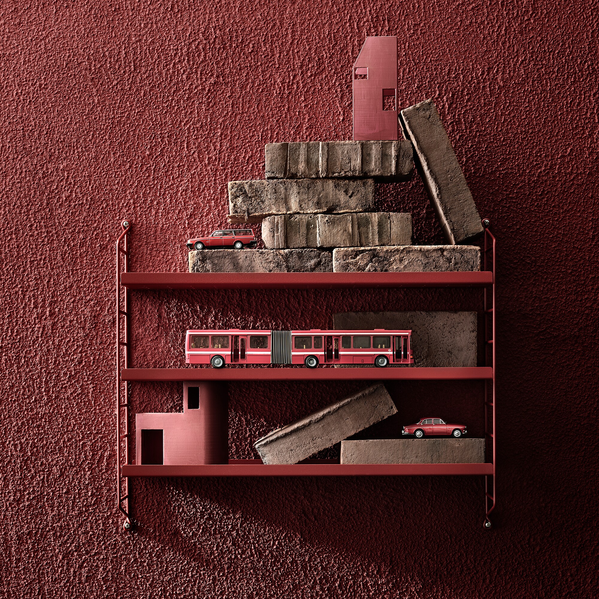 String Pocket Metall Shelf 60x50x15cm