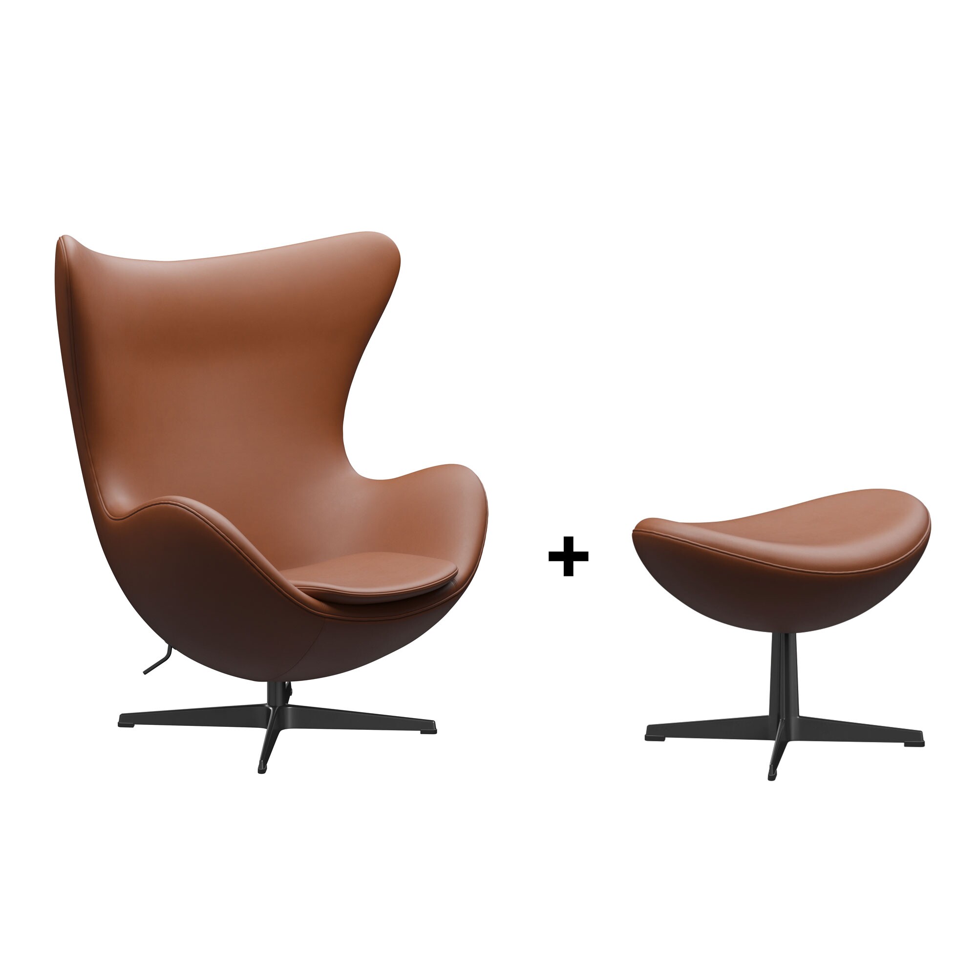 Promotion Set Egg Chair™ Leather + Footstool for free