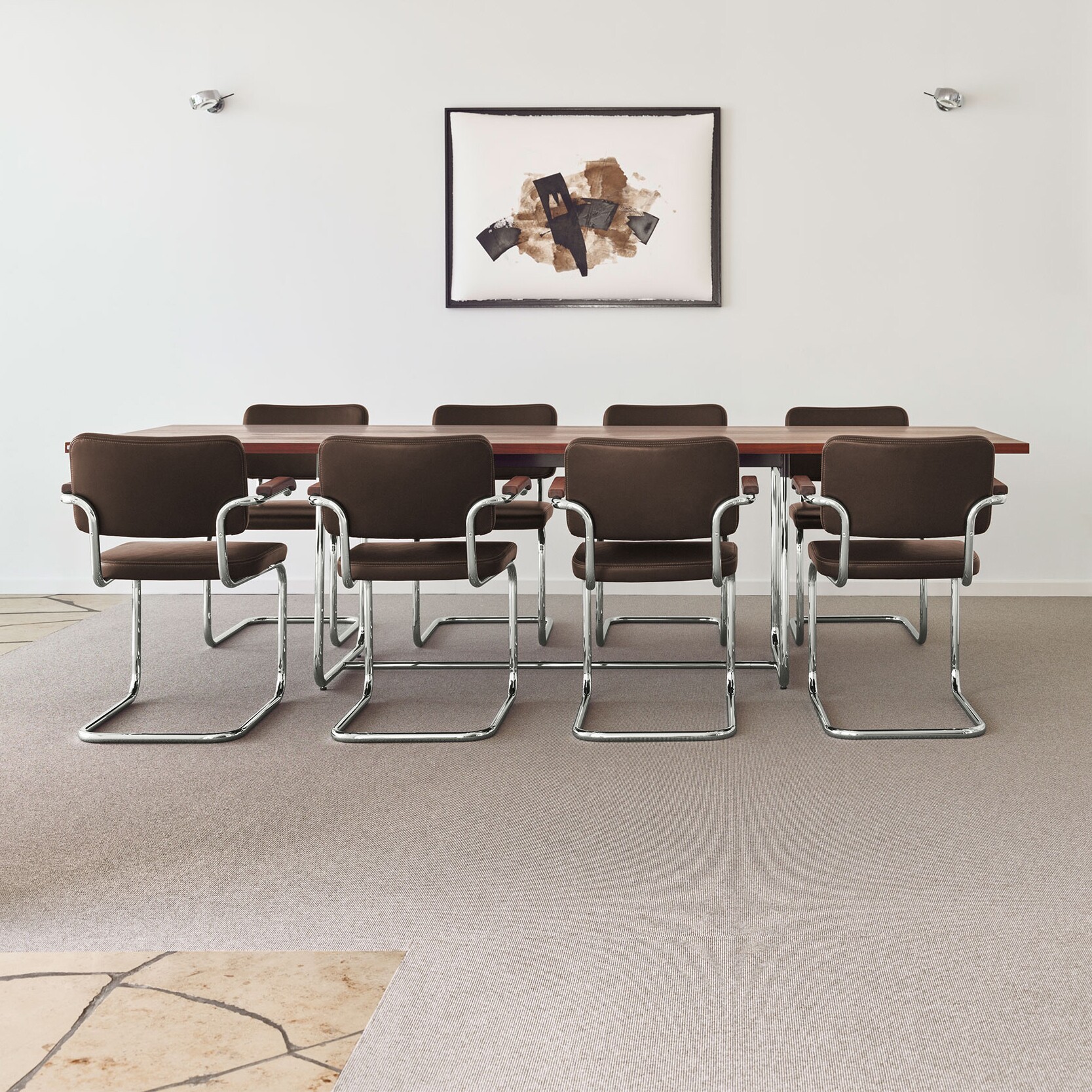 S 64 PV Pure Materials Cantilever Armchair Walnut