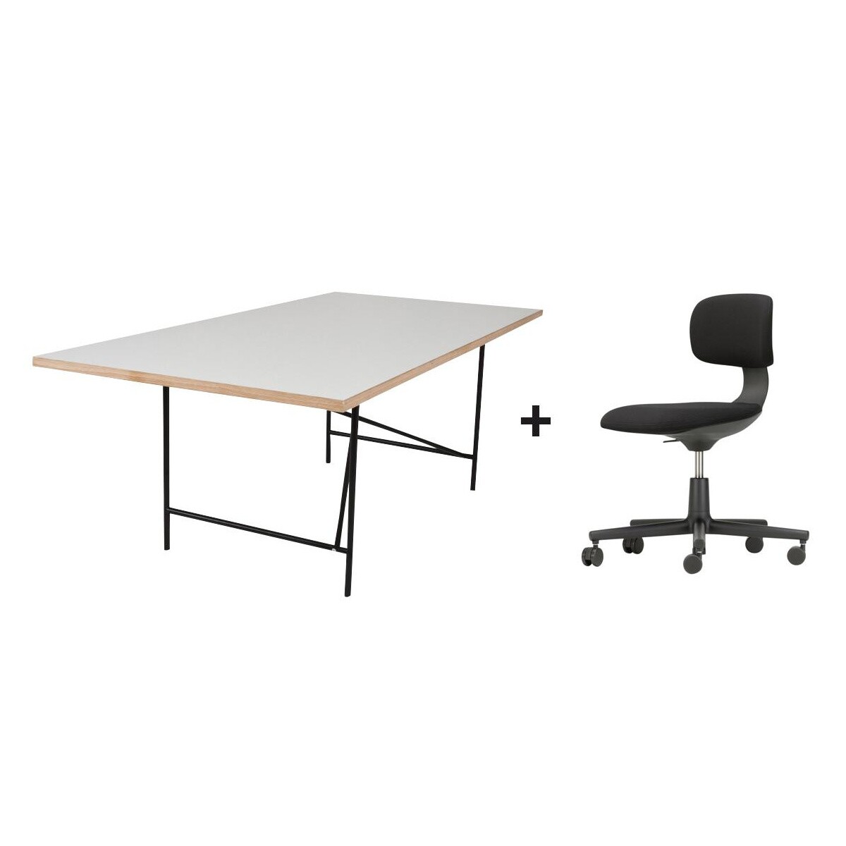 Promo Set Eiermann 1 Table + Rookie Swivel Chair