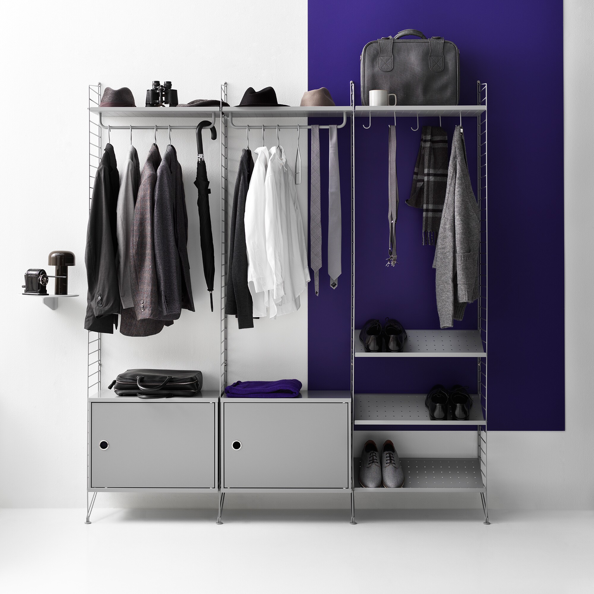 String System Cabinet with swing door 58x42x30cm